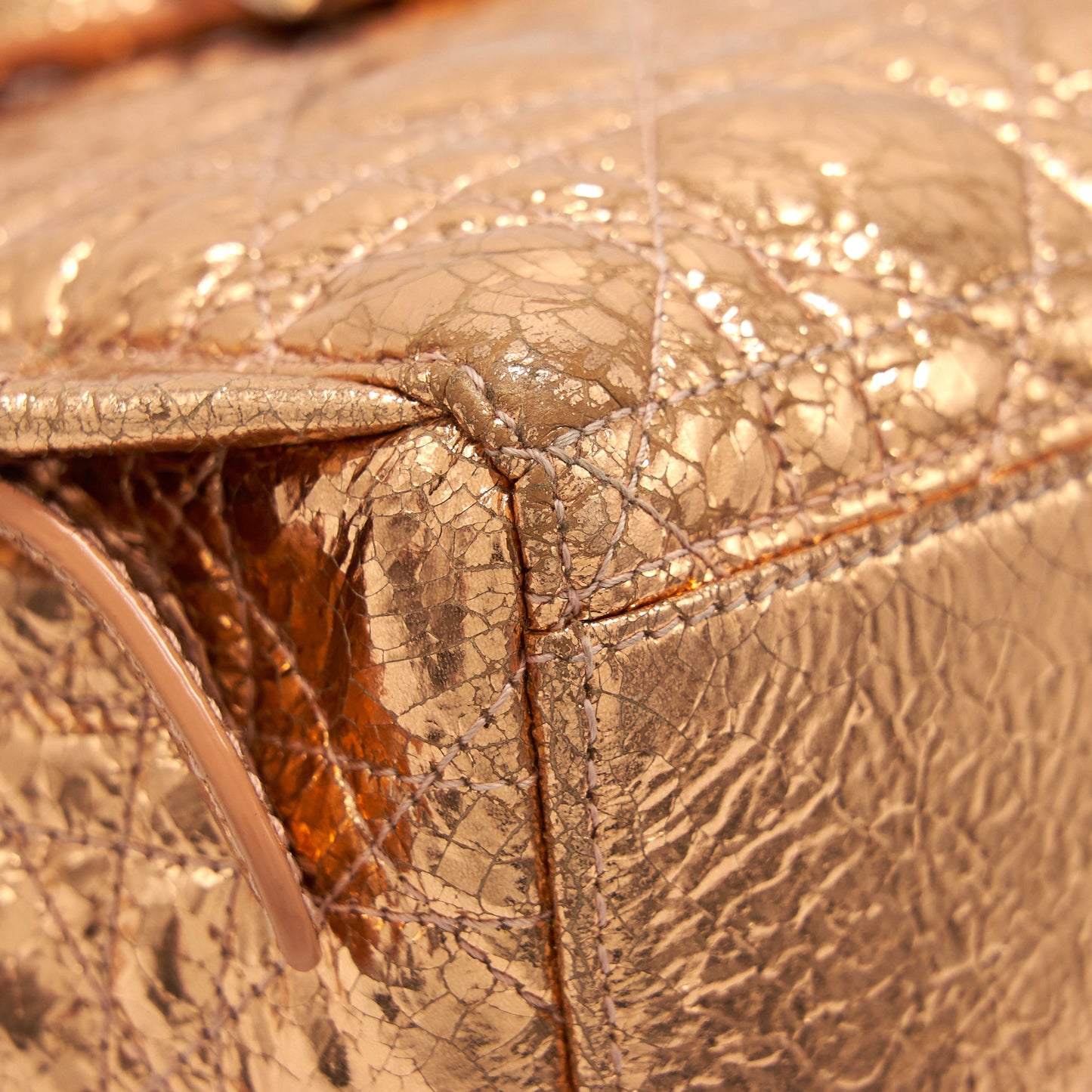 Dior Mini Backpack Lambskin Metallic Champagne