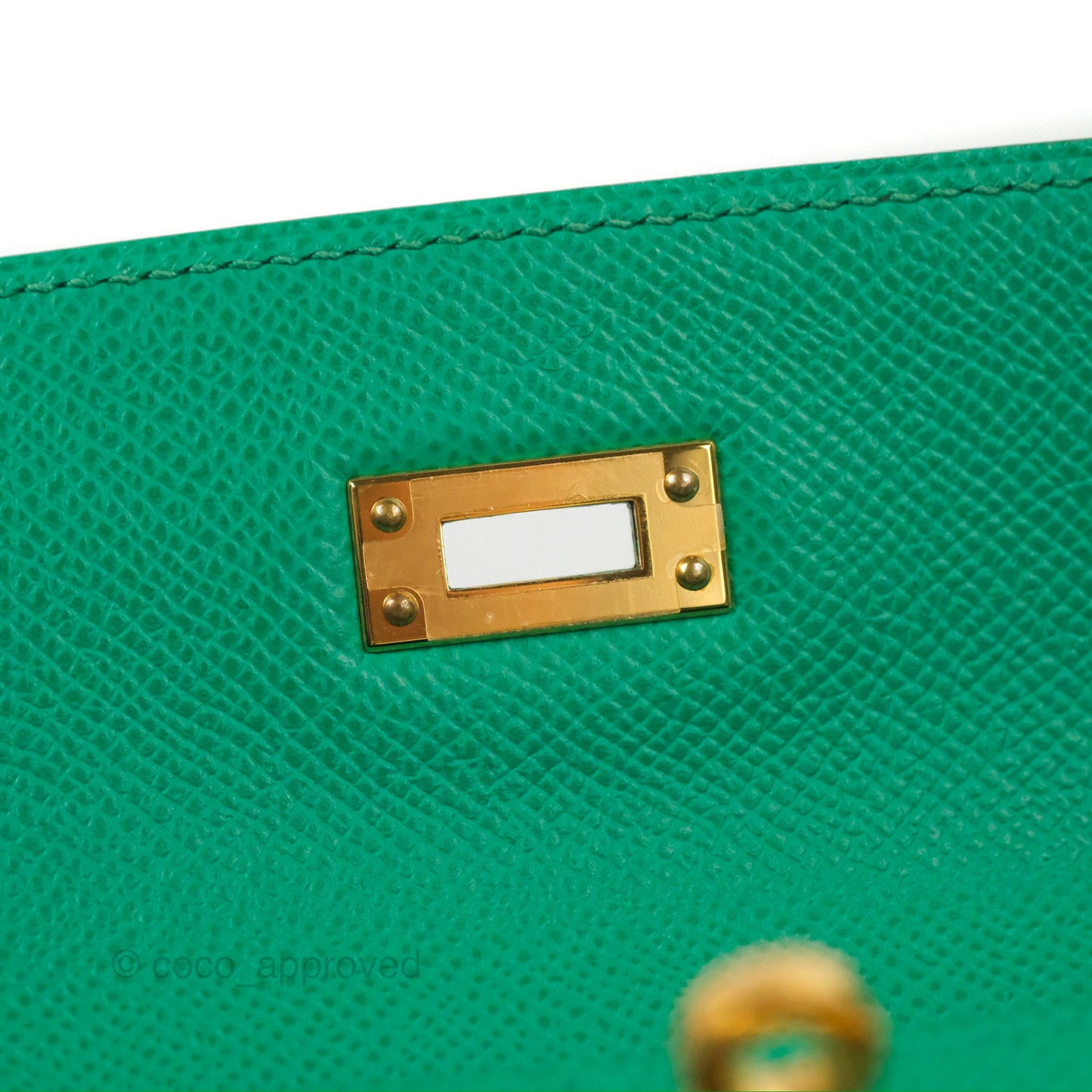 Hermès Sellier Kelly 25 Vert Jade Epsom Gold Hardware