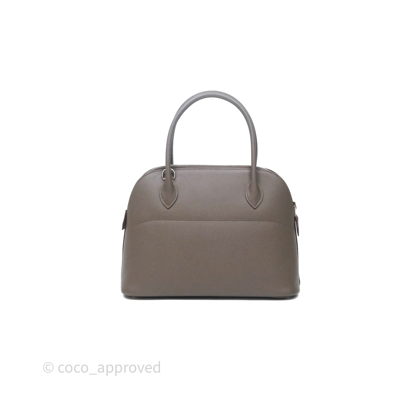 Hermès Bolide 27 Gris Etain 8F Epsom Palladium Hardware