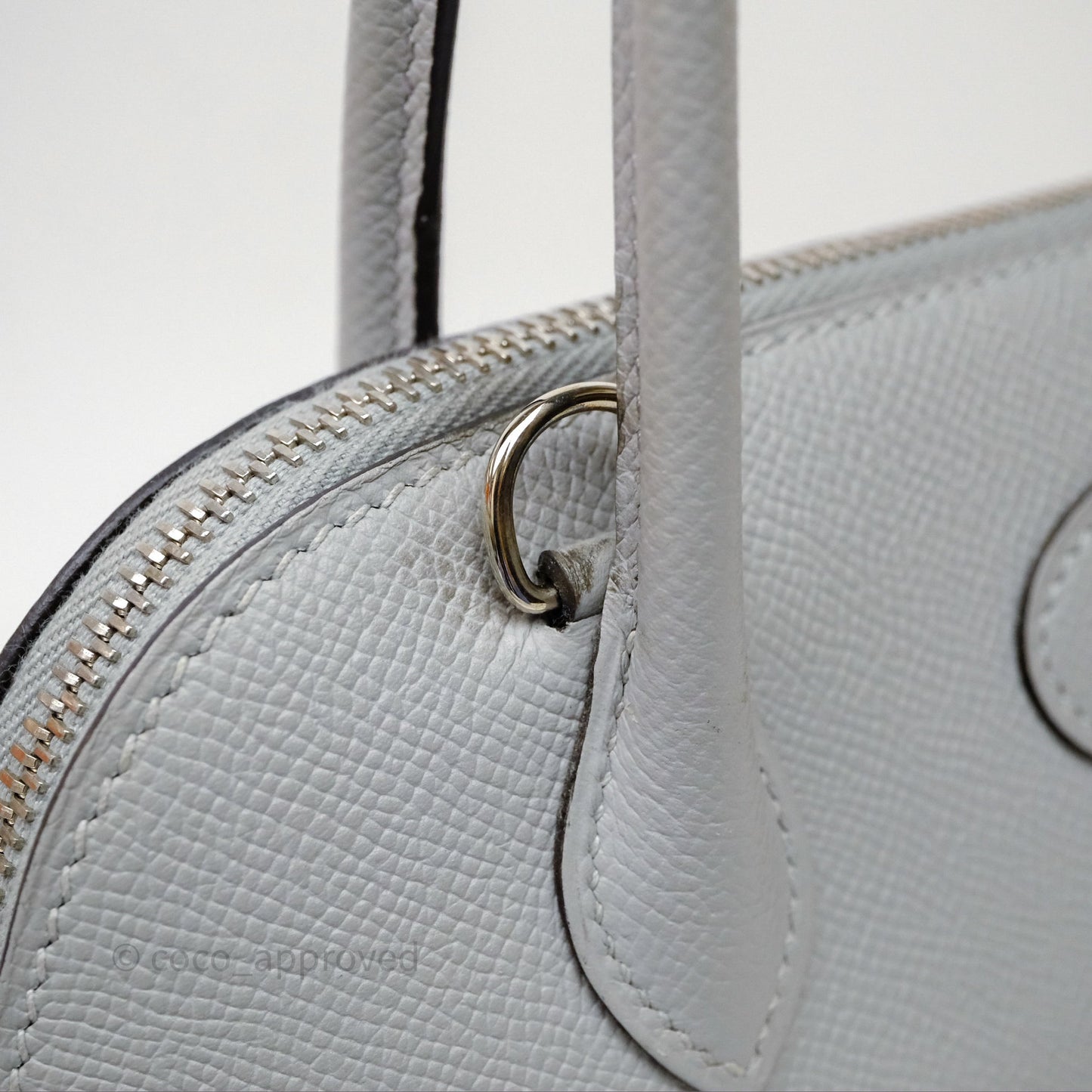 Hermès Bolide 27 Bleu Glacier 8U Epsom Palladium Hardware