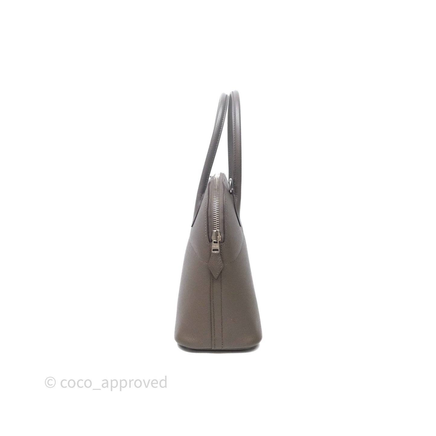Hermès Bolide 27 Gris Etain 8F Epsom Palladium Hardware