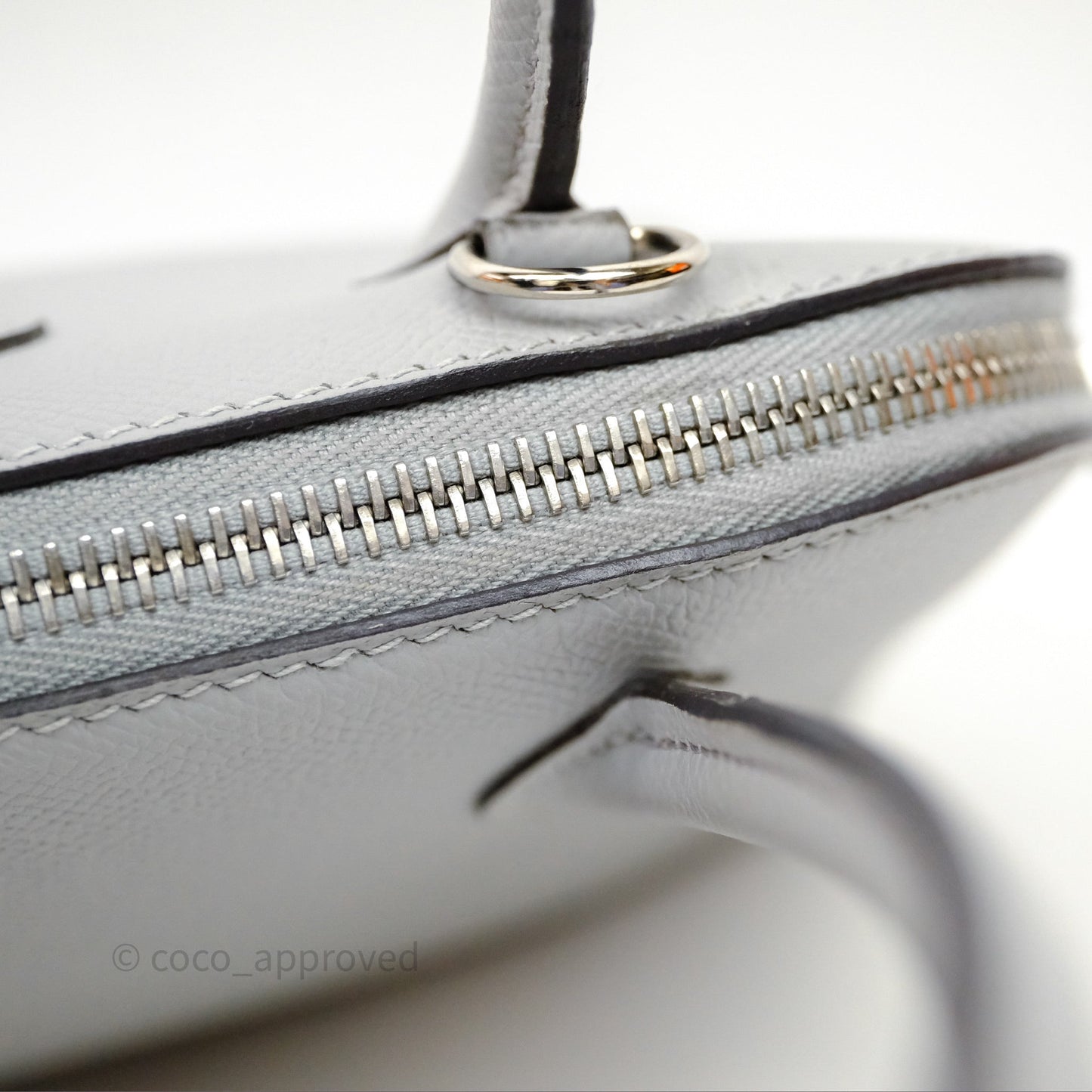 Hermès Bolide 27 Bleu Glacier 8U Epsom Palladium Hardware