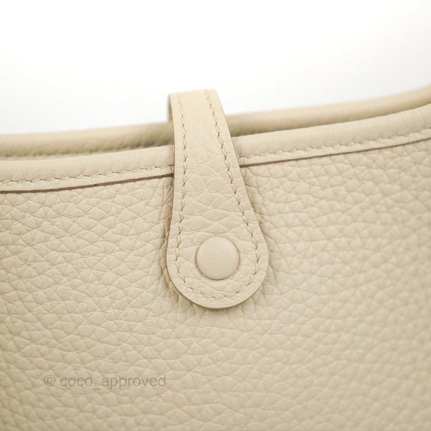 Hermès Mini Evelyne Beton Clemence Palladium Hardware