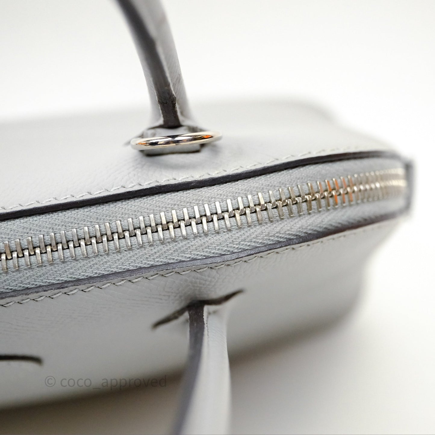 Hermès Bolide 27 Bleu Glacier 8U Epsom Palladium Hardware