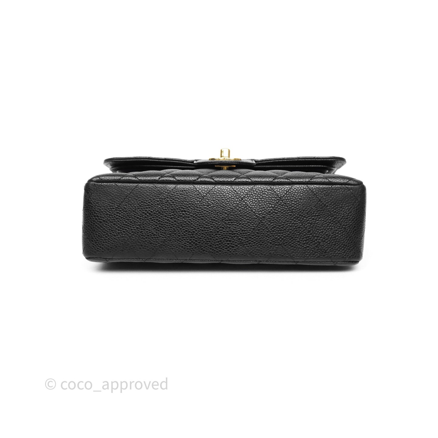 Chanel Small Classic Flap Quilted Black Caviar Gold Hardware