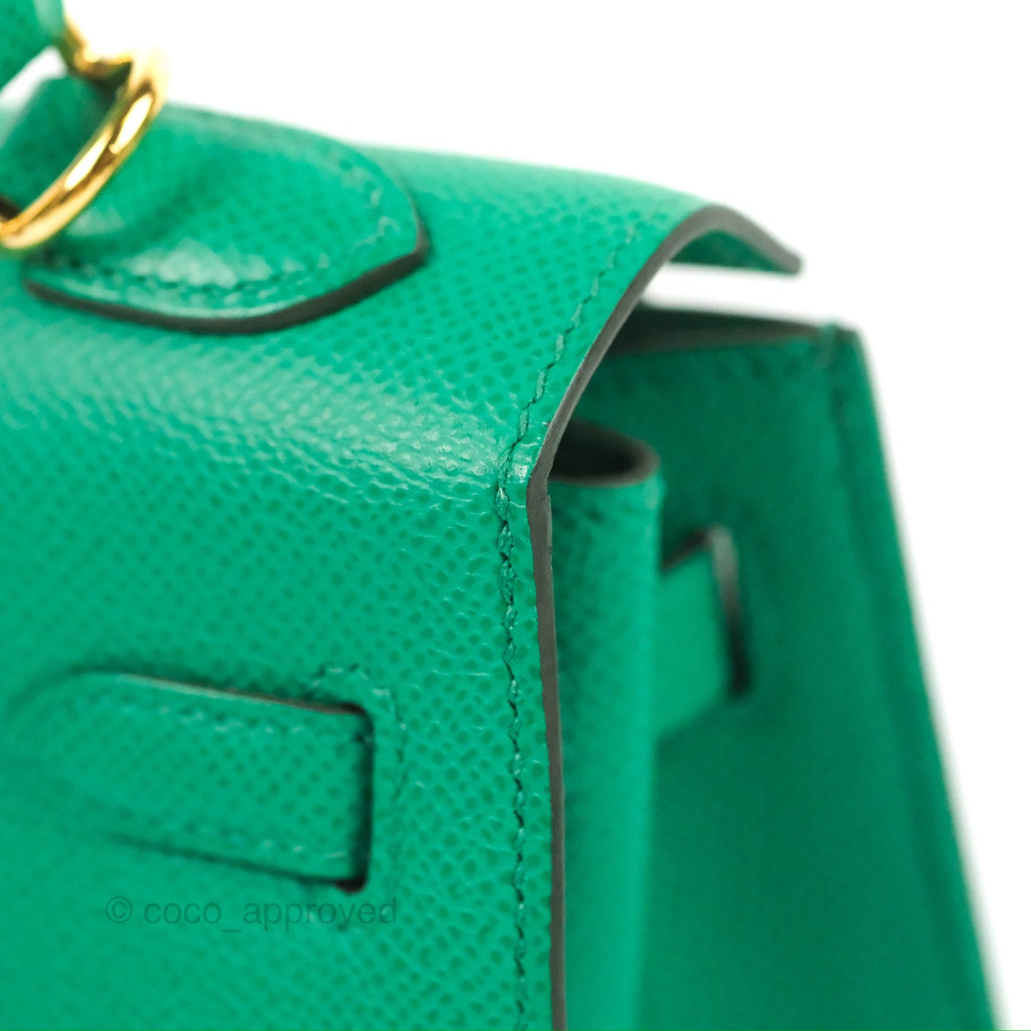Hermès Sellier Kelly 25 Vert Jade Epsom Gold Hardware