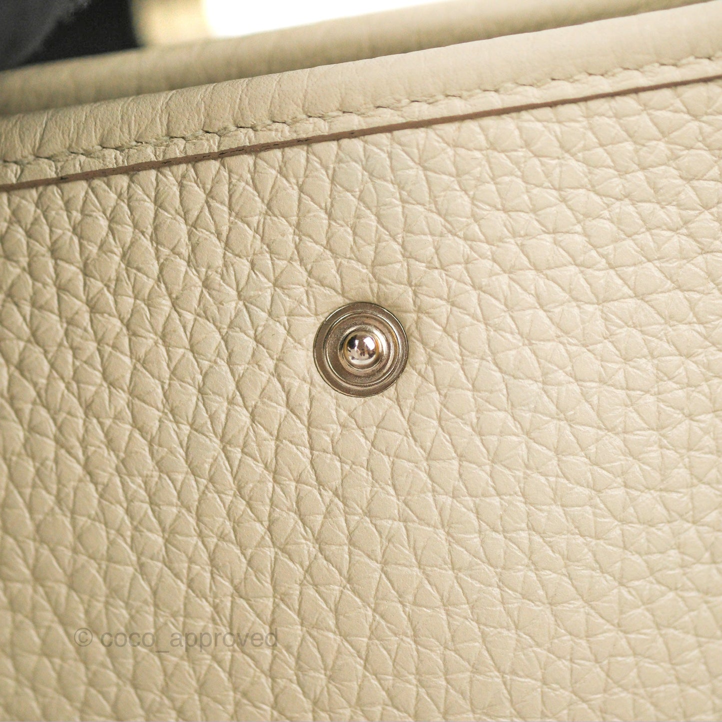 Hermès Mini Evelyne Beton Clemence Palladium Hardware