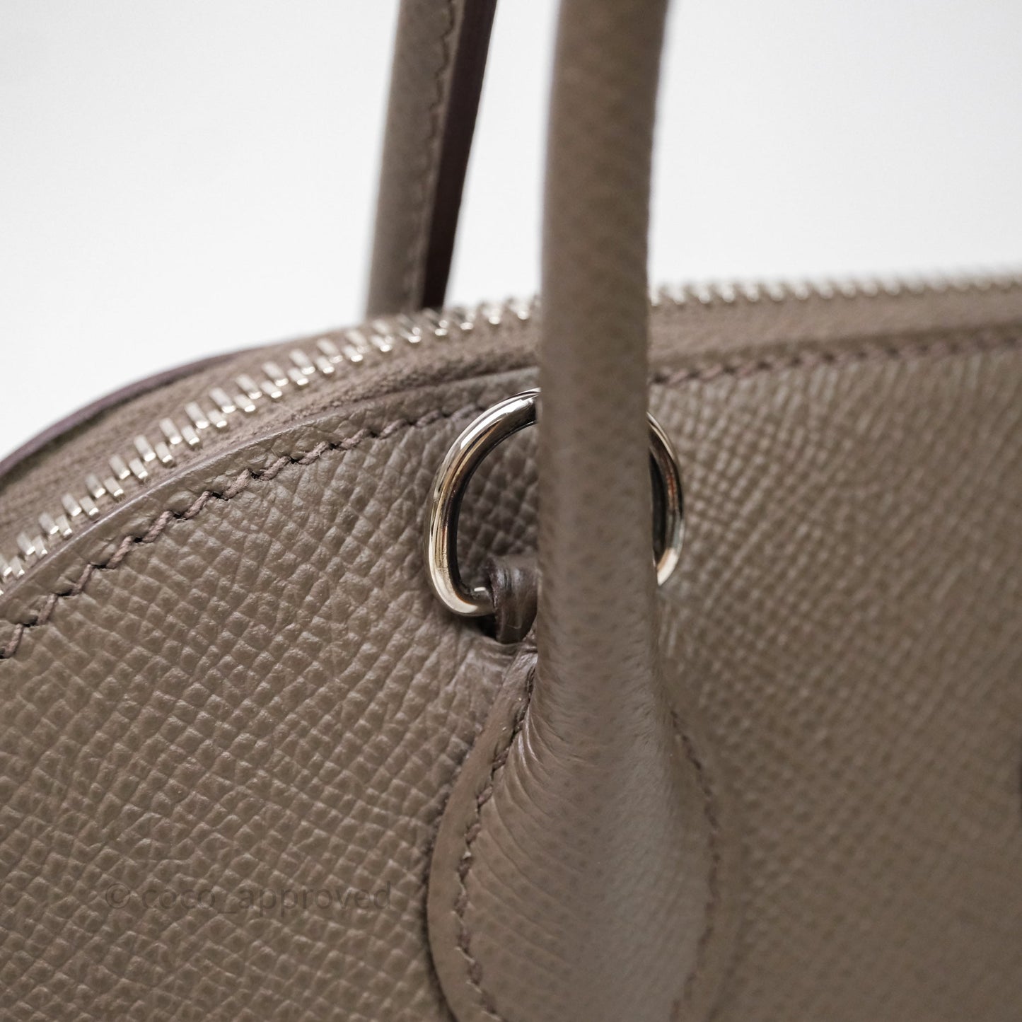 Hermès Bolide 27 Gris Etain 8F Epsom Palladium Hardware