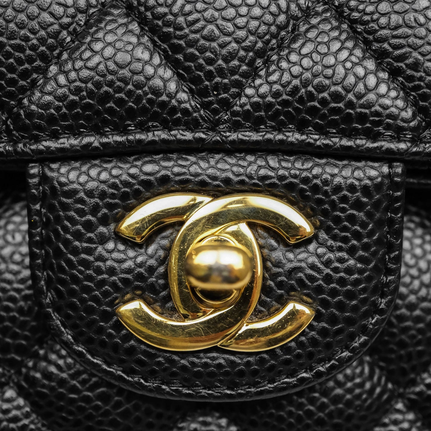 Chanel Small Classic Flap Quilted Black Caviar Gold Hardware