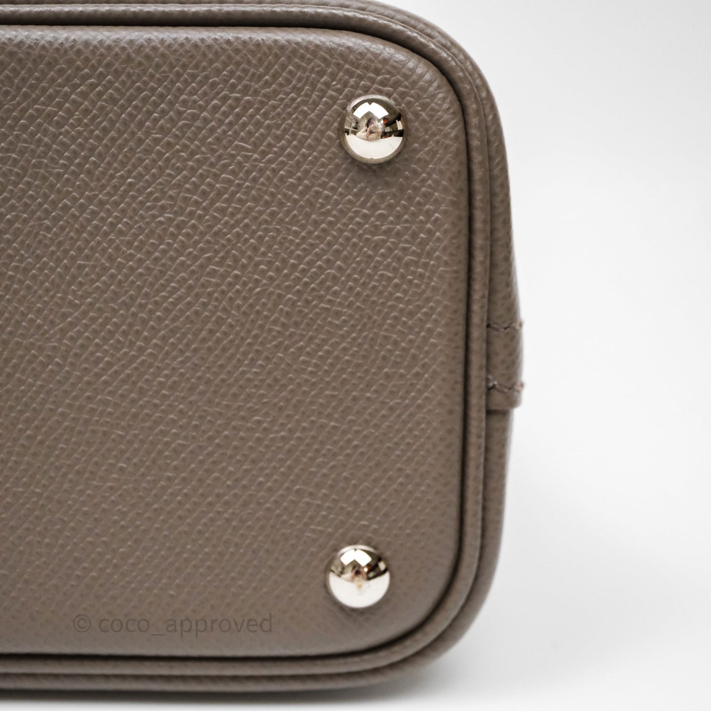 Hermès Bolide 27 Gris Etain 8F Epsom Palladium Hardware