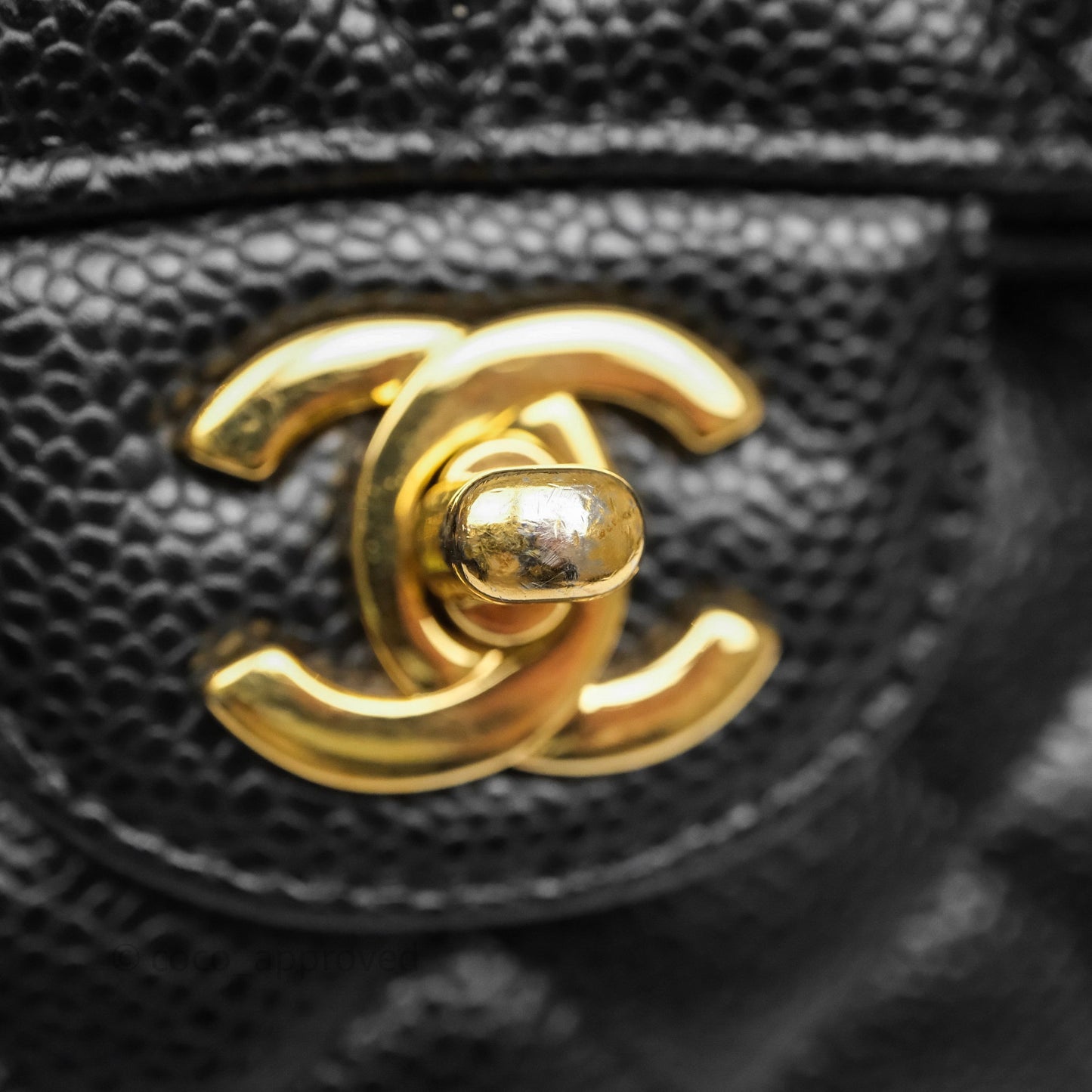 Chanel Small Classic Flap Quilted Black Caviar Gold Hardware