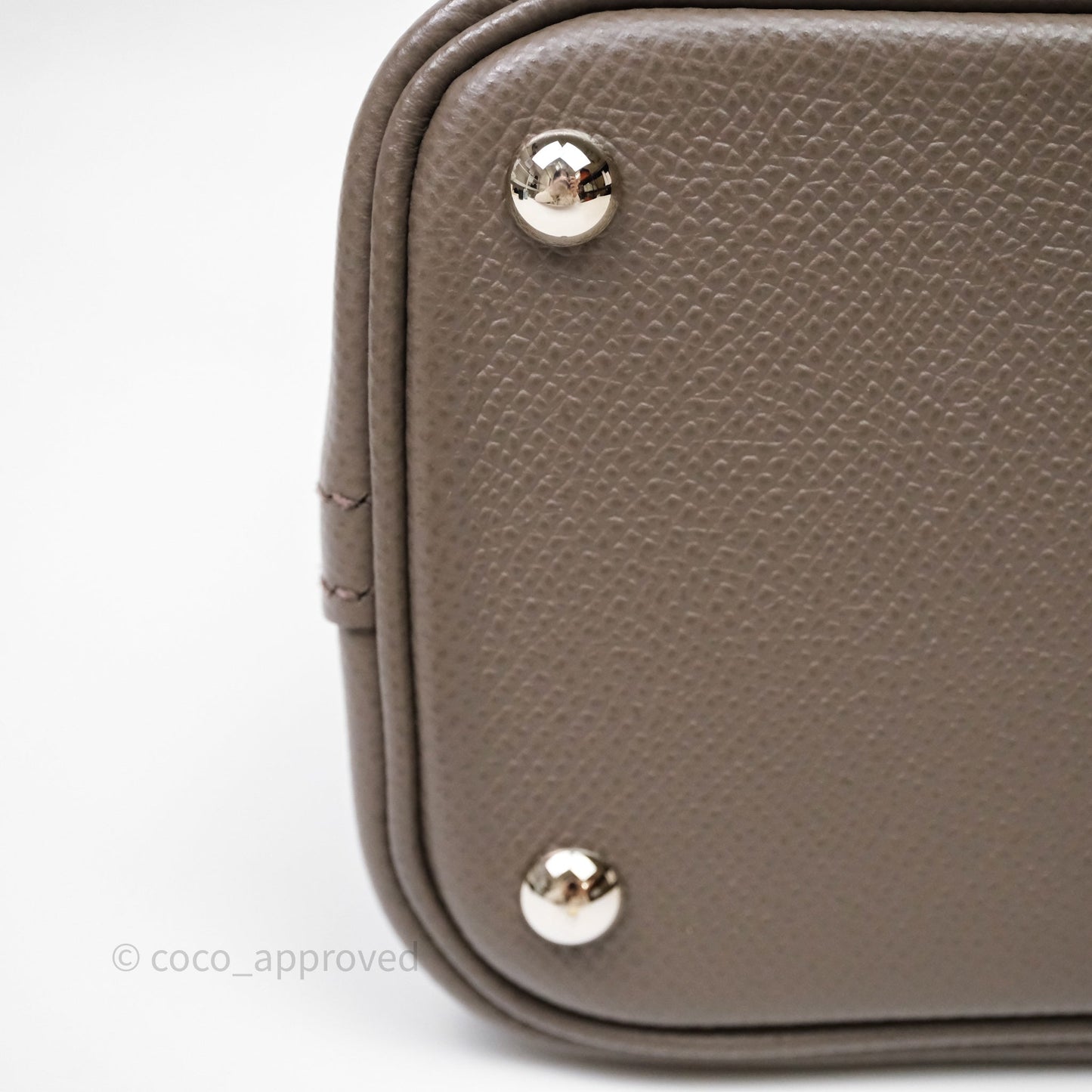 Hermès Bolide 27 Gris Etain 8F Epsom Palladium Hardware