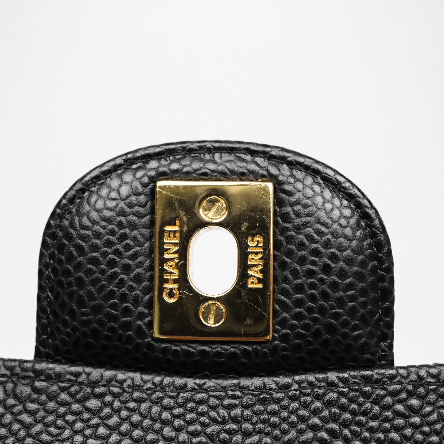 Chanel Small Classic Flap Quilted Black Caviar Gold Hardware