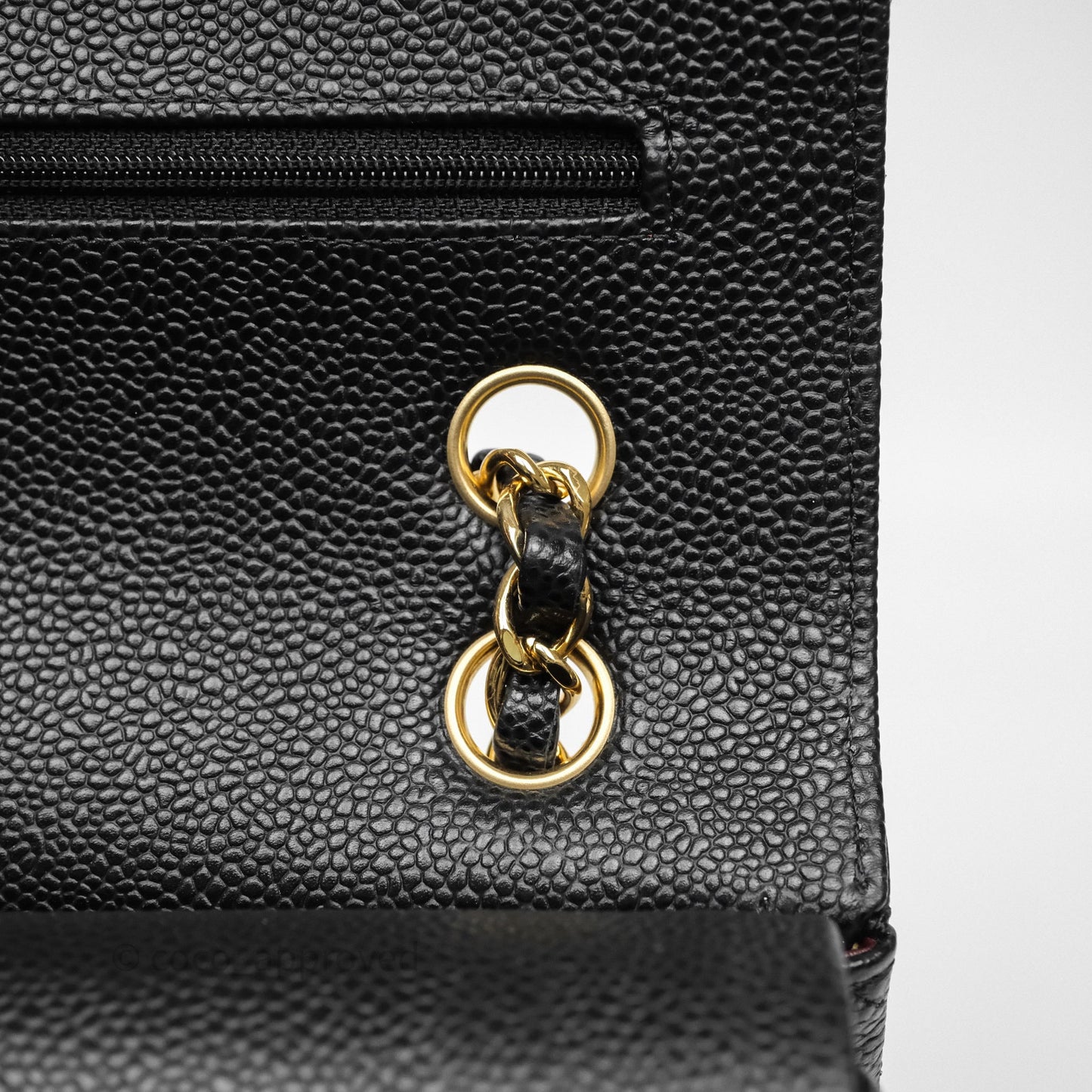 Chanel Small Classic Flap Quilted Black Caviar Gold Hardware