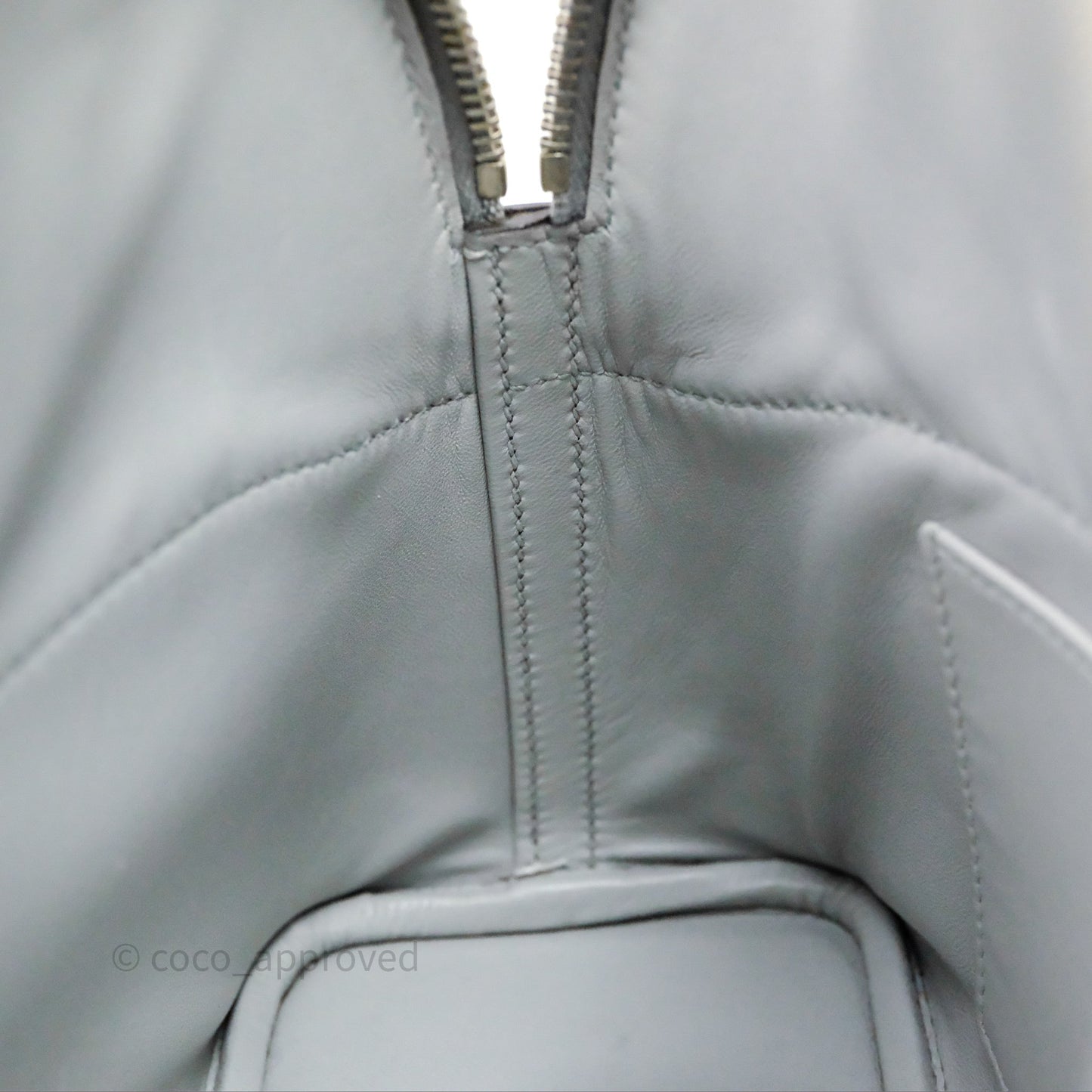 Hermès Bolide 27 Bleu Glacier 8U Epsom Palladium Hardware