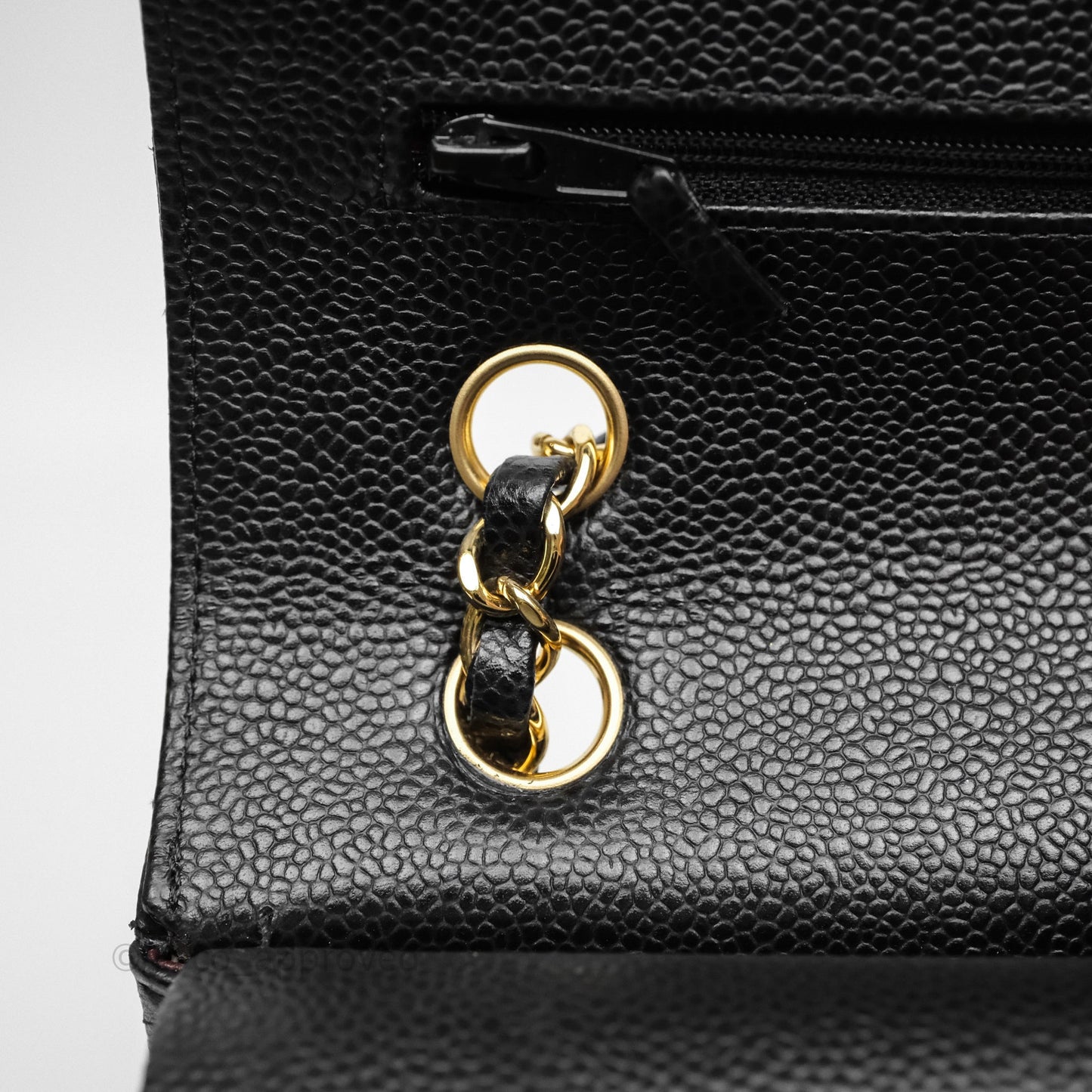 Chanel Small Classic Flap Quilted Black Caviar Gold Hardware