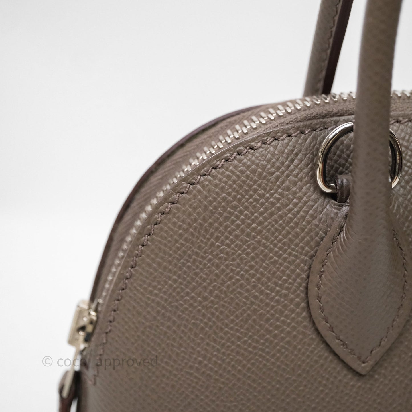 Hermès Bolide 27 Gris Etain 8F Epsom Palladium Hardware