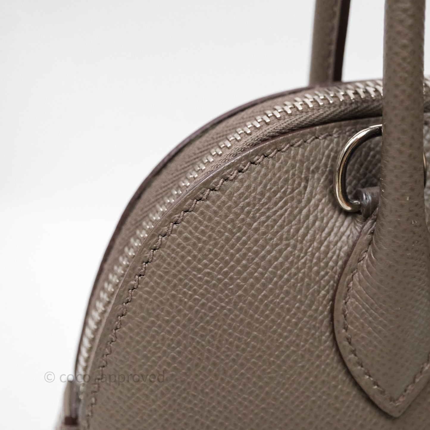 Hermès Bolide 27 Gris Etain 8F Epsom Palladium Hardware
