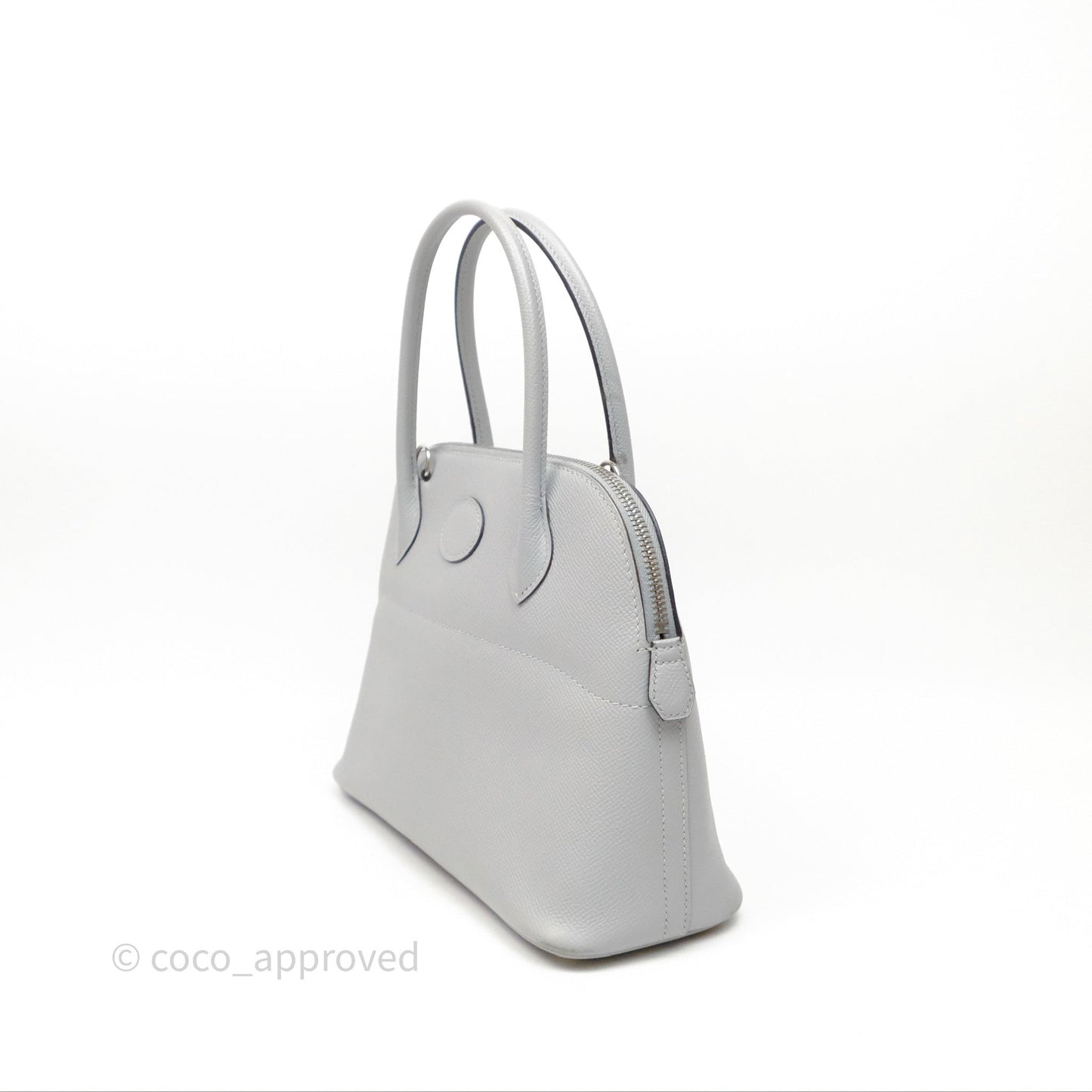 Hermès Bolide 27 Bleu Glacier 8U Epsom Palladium Hardware