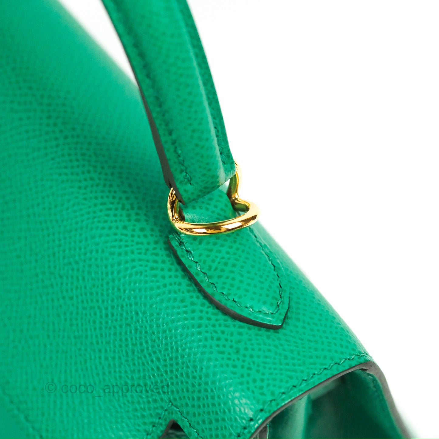 Hermès Sellier Kelly 25 Vert Jade Epsom Gold Hardware
