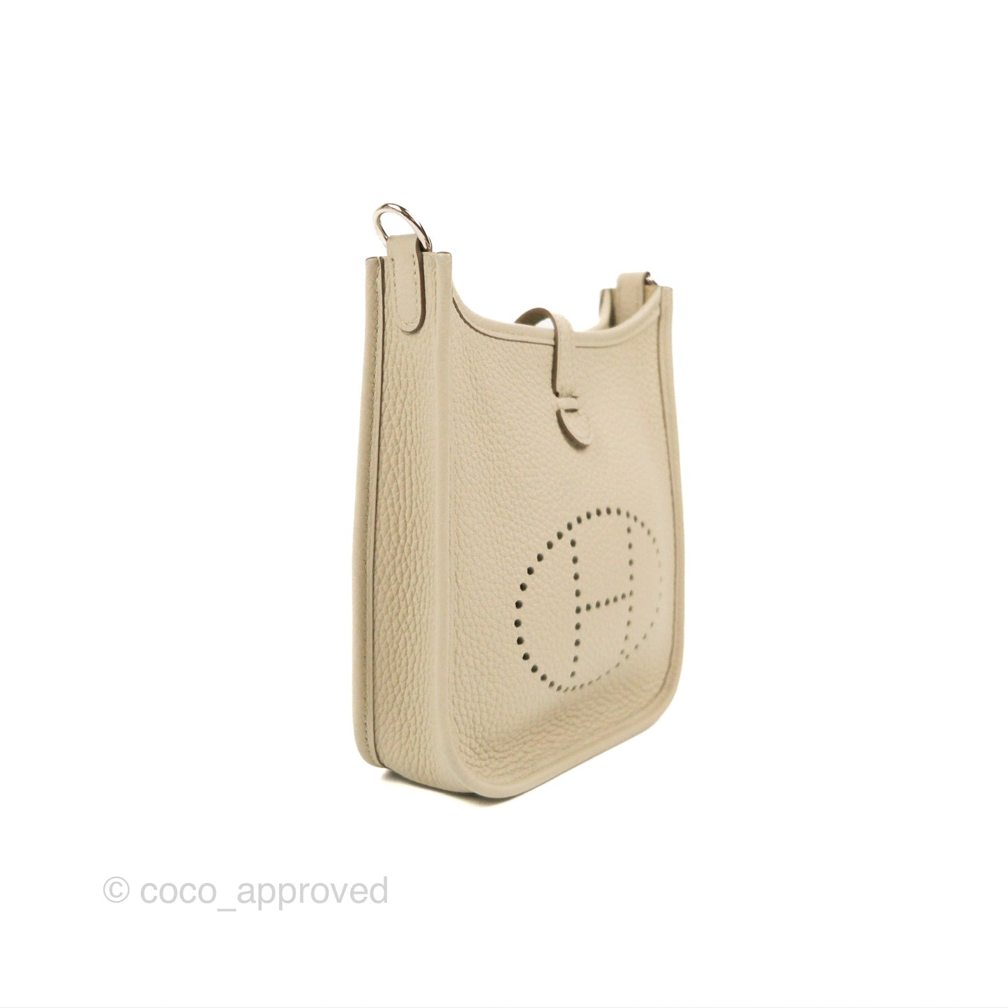 Hermès Mini Evelyne Beton Clemence Palladium Hardware