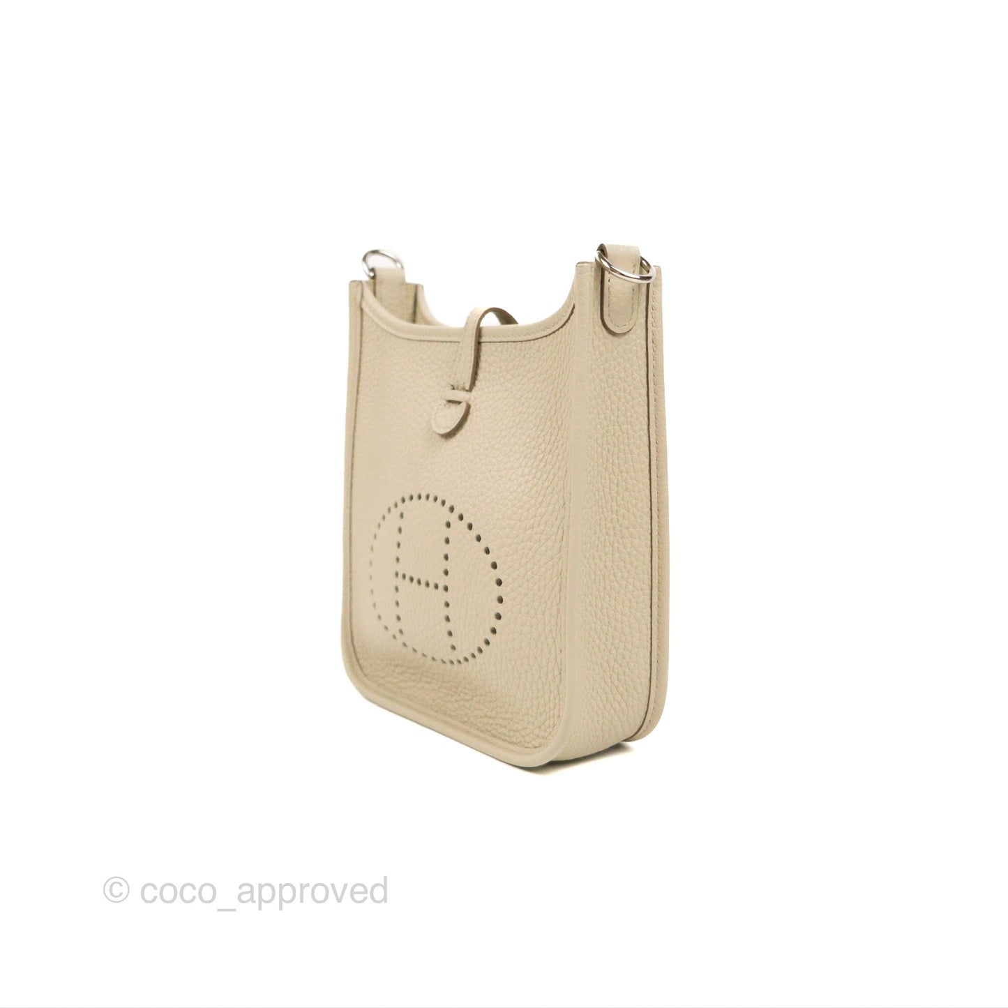 Hermès Mini Evelyne Beton Clemence Palladium Hardware