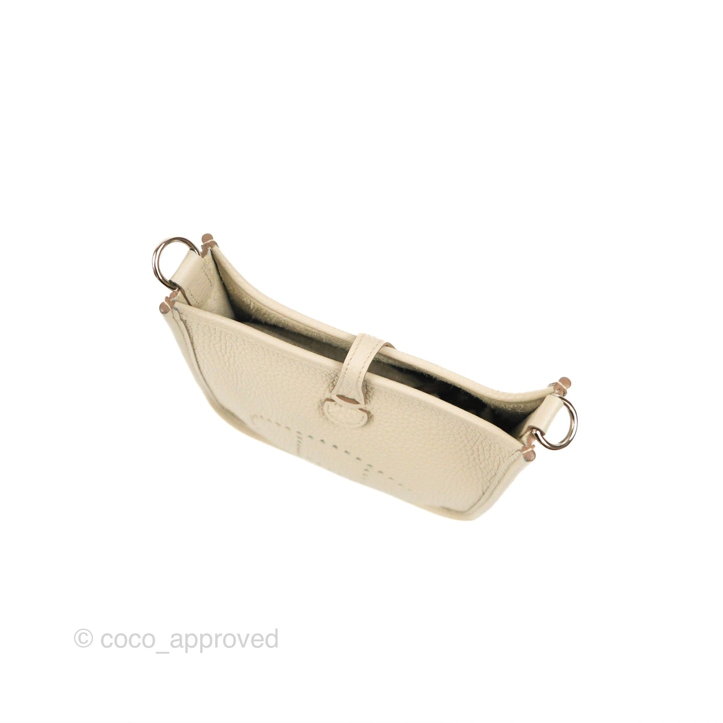 Hermès Mini Evelyne Beton Clemence Palladium Hardware