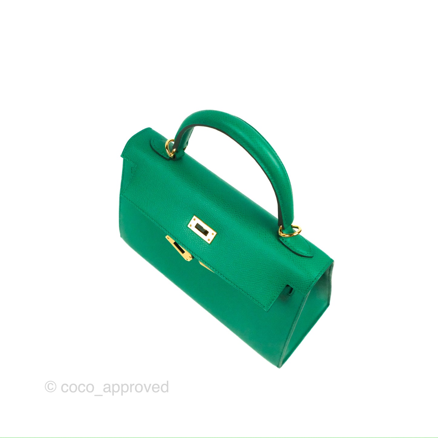 Hermès Sellier Kelly 25 Vert Jade Epsom Gold Hardware