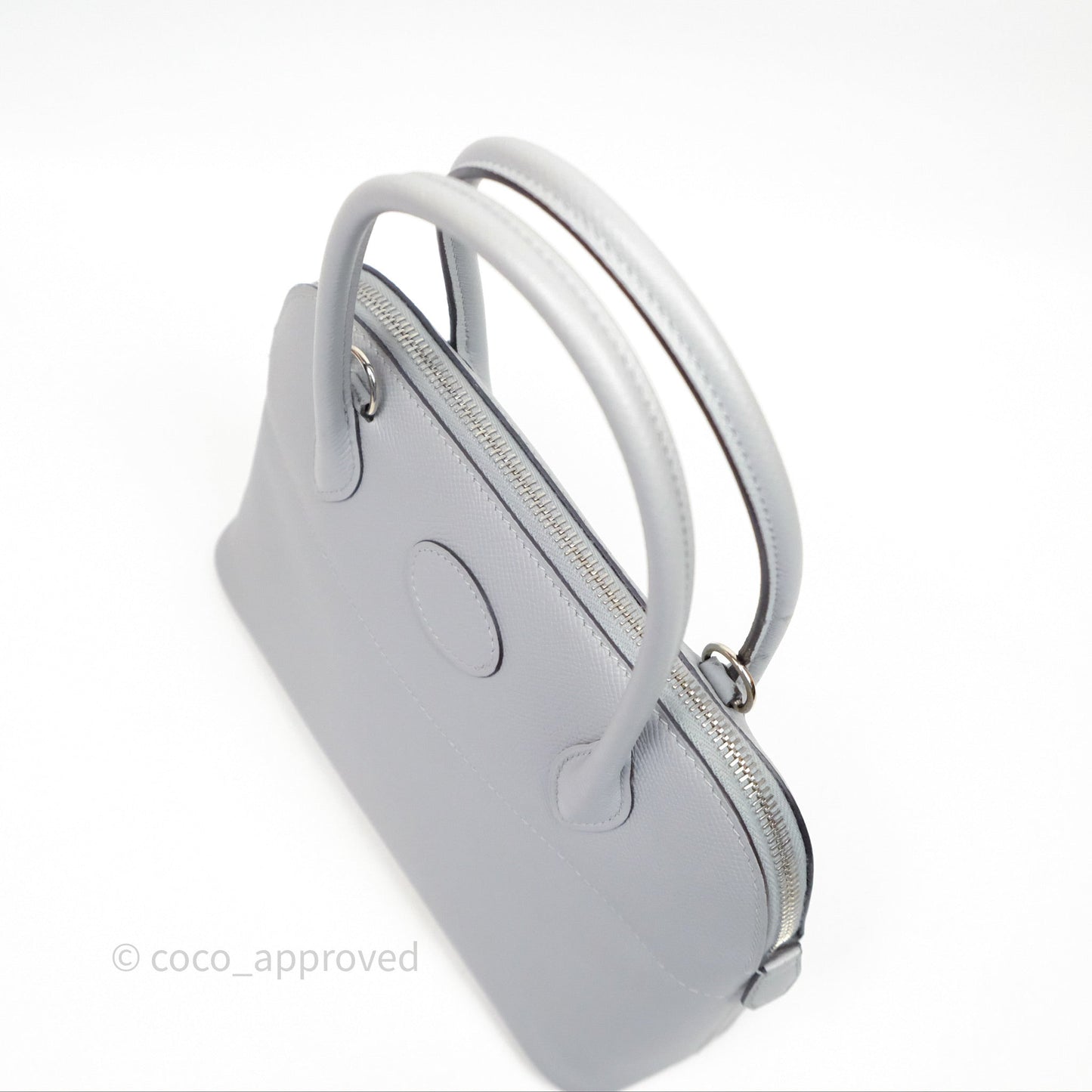Hermès Bolide 27 Bleu Glacier 8U Epsom Palladium Hardware