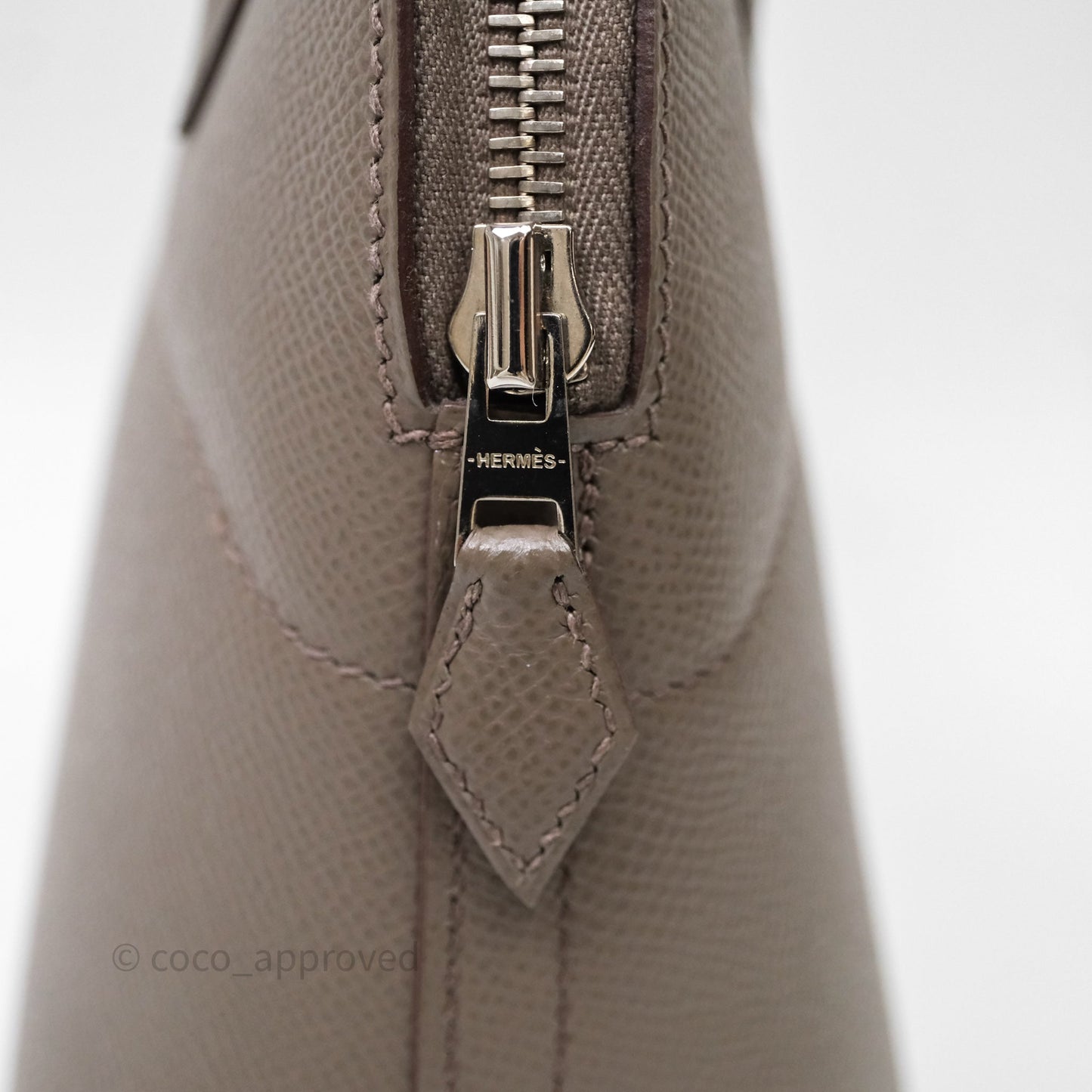Hermès Bolide 27 Gris Etain 8F Epsom Palladium Hardware