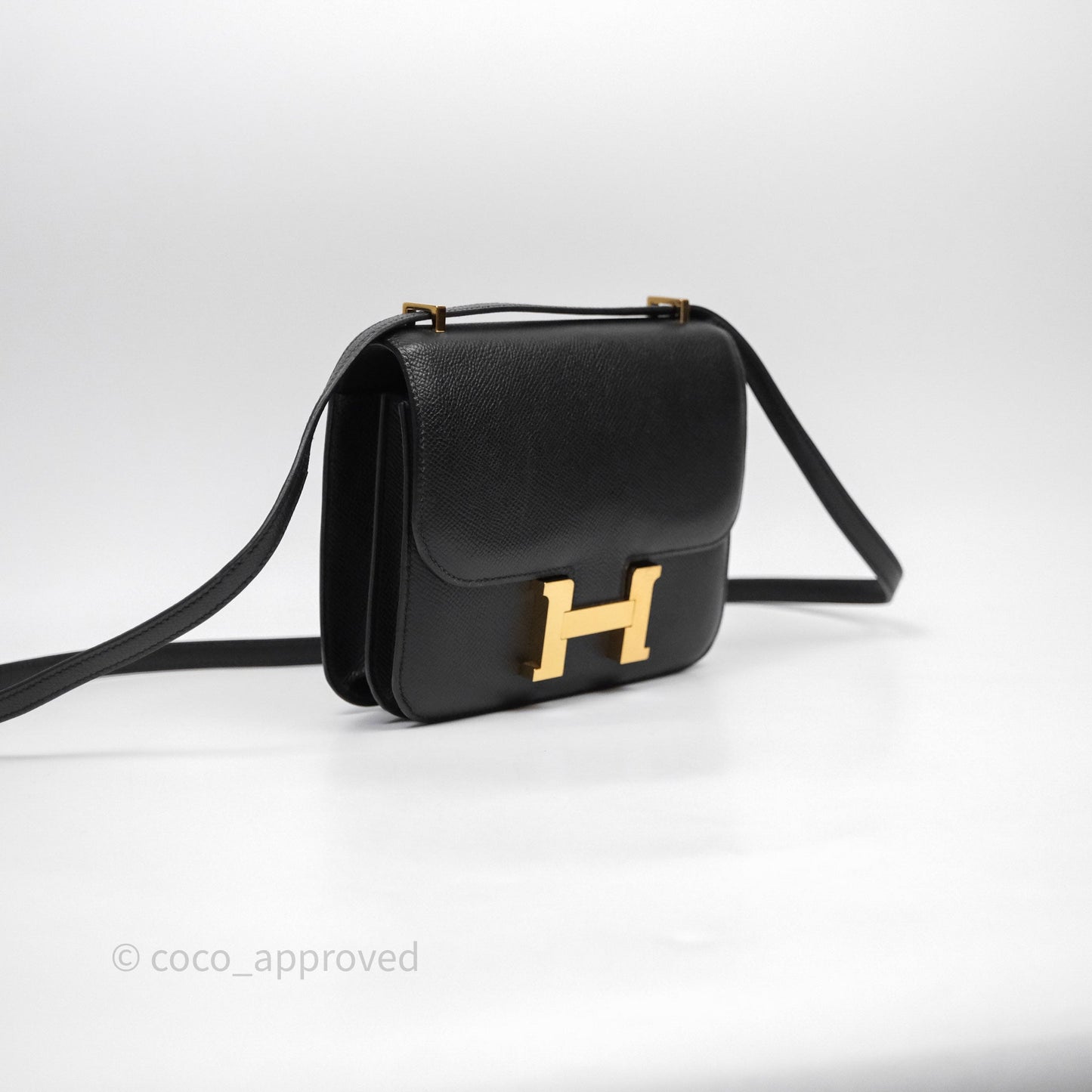 Hermès Constance Mini 18cm Black Epsom Gold Hardware