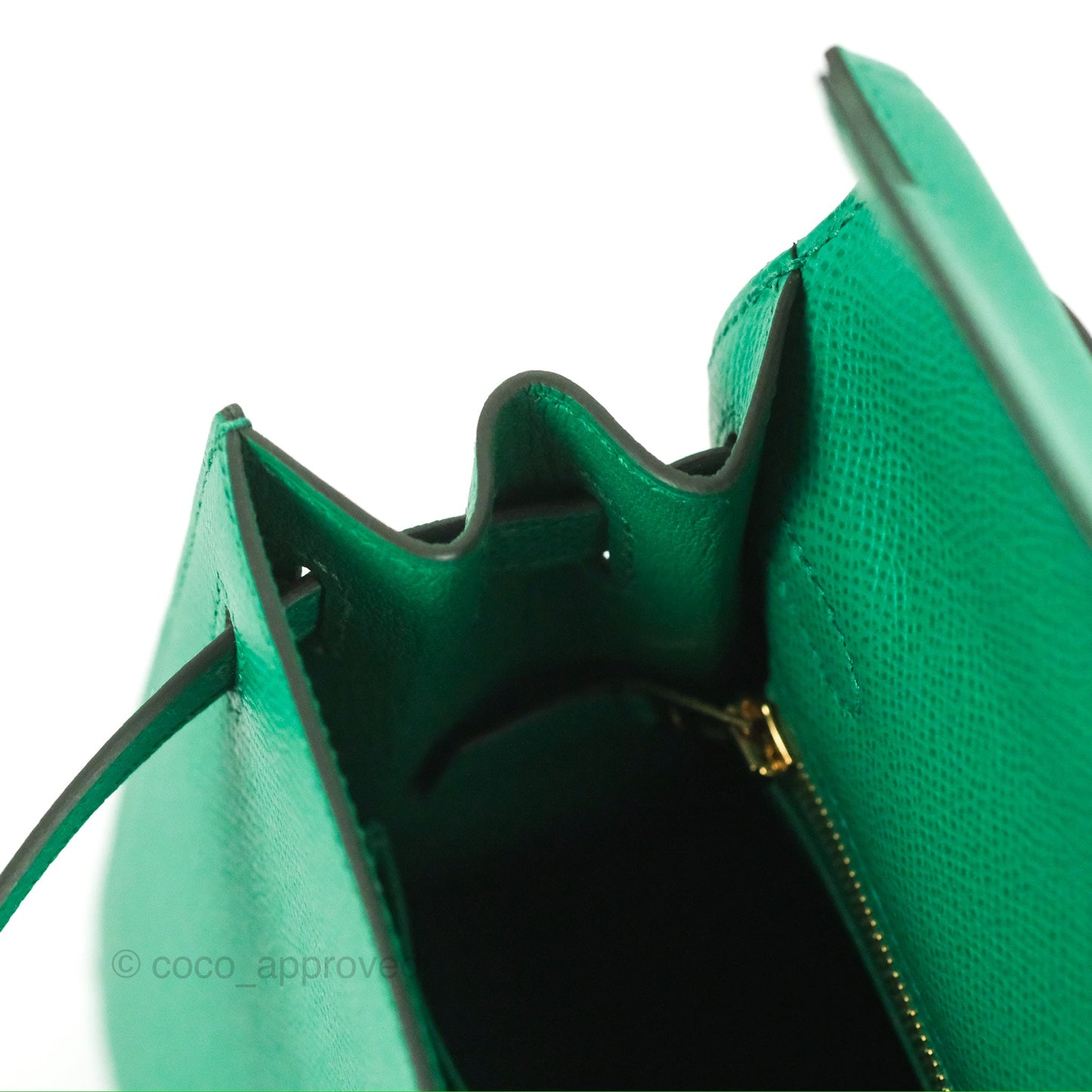 Hermès Sellier Kelly 25 Vert Jade Epsom Gold Hardware
