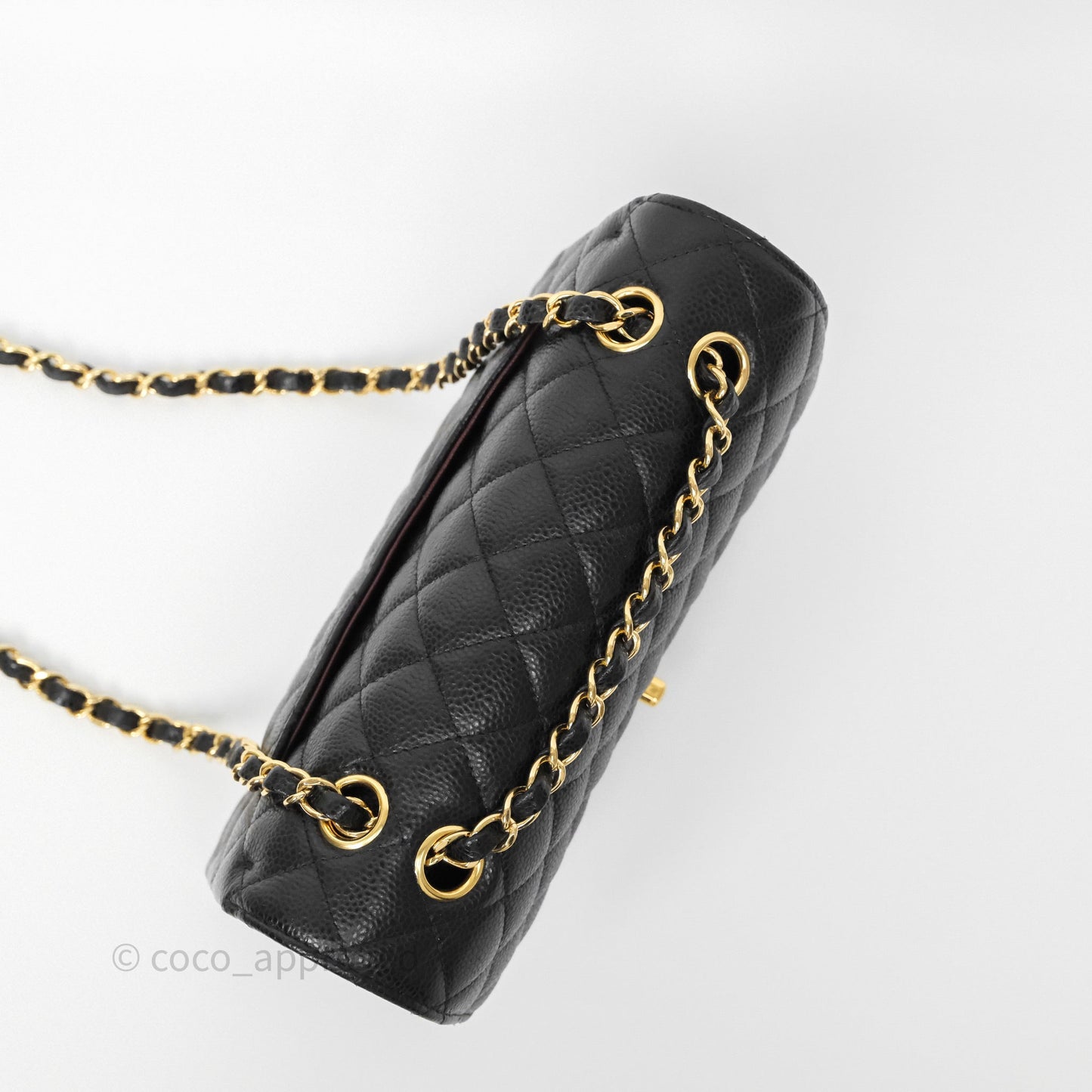 Chanel Small Classic Flap Quilted Black Caviar Gold Hardware