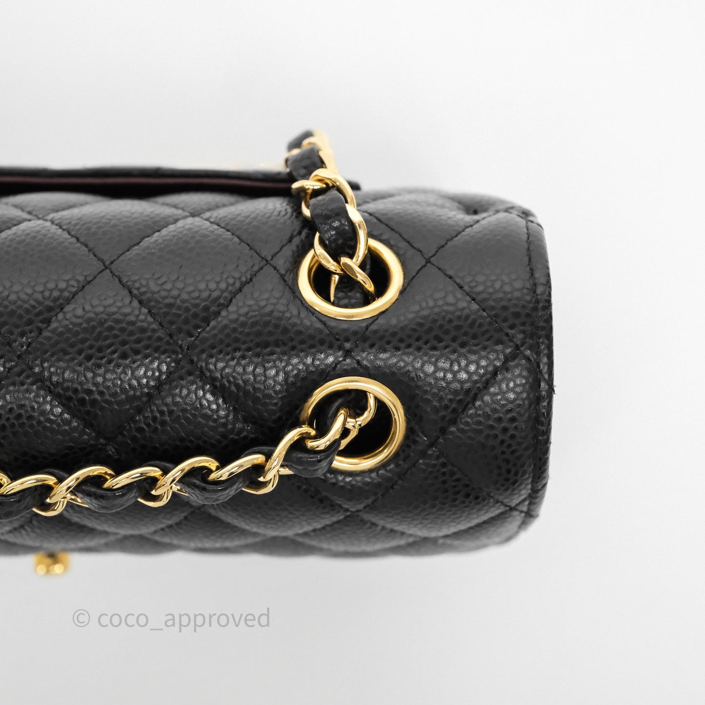 Chanel Small Classic Flap Quilted Black Caviar Gold Hardware