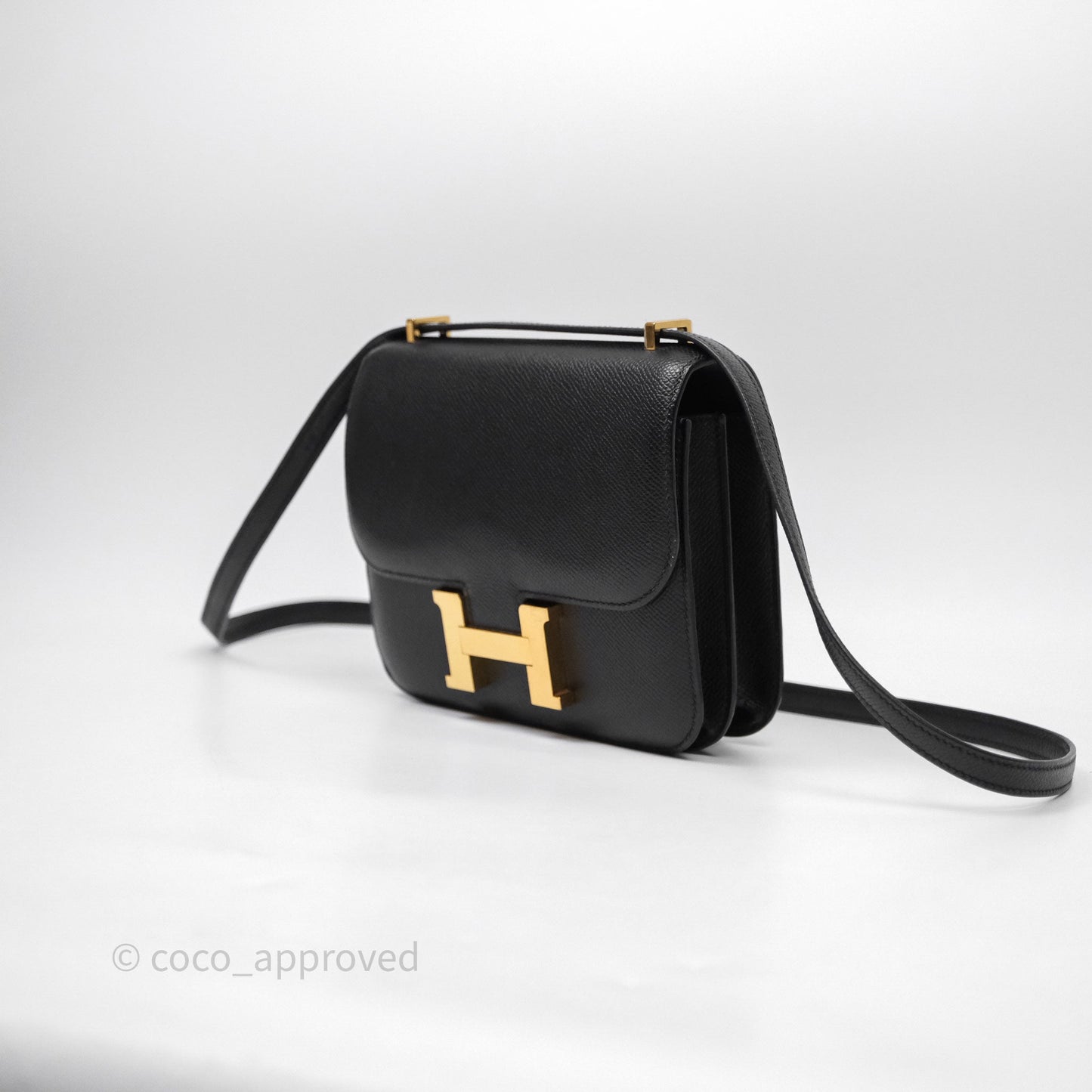 Hermès Constance Mini 18cm Black Epsom Gold Hardware