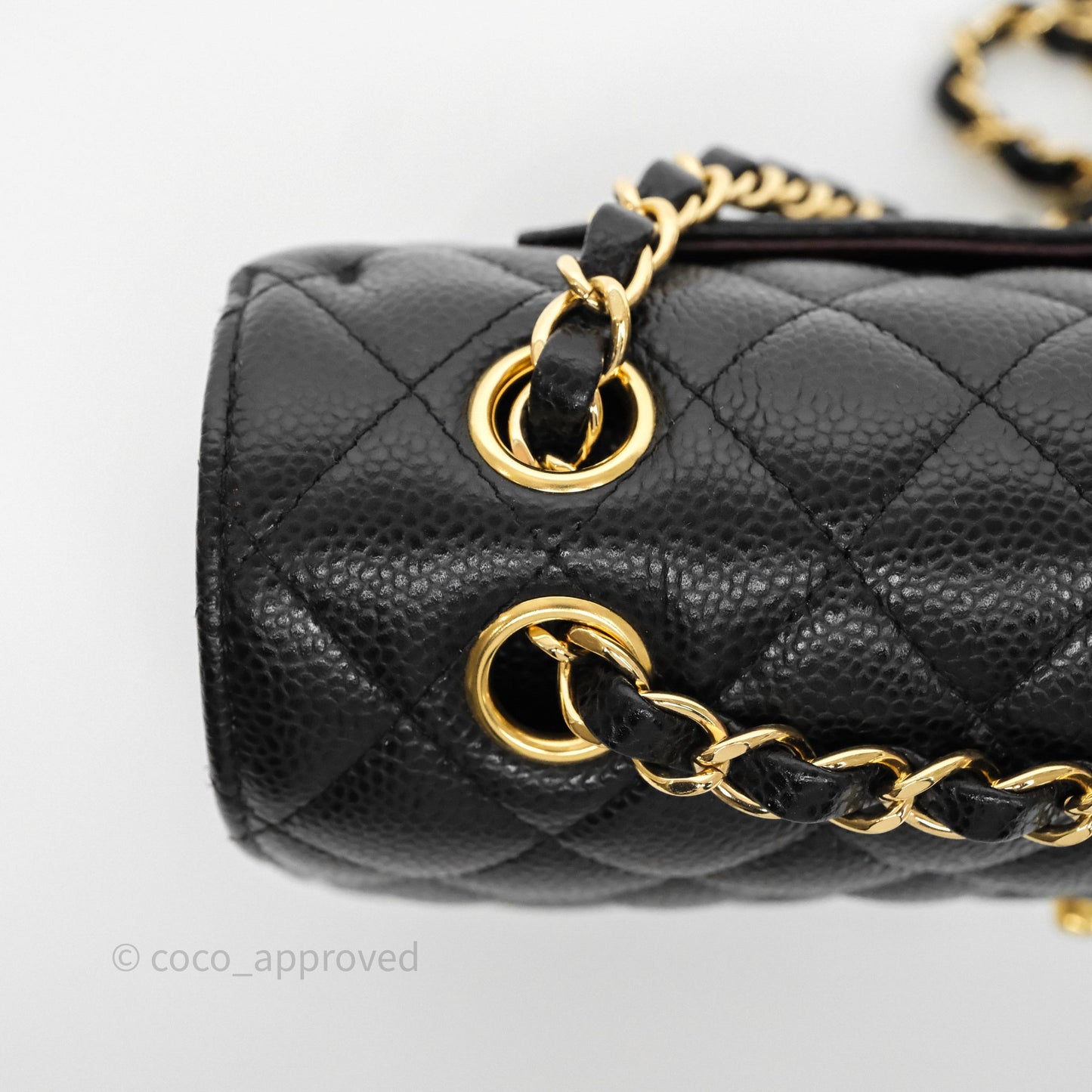 Chanel Small Classic Flap Quilted Black Caviar Gold Hardware