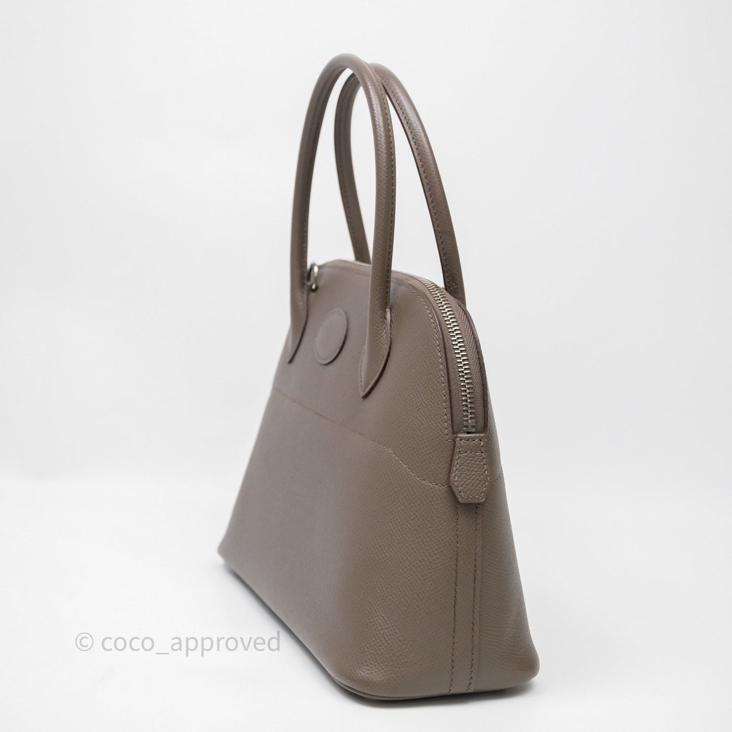 Hermès Bolide 27 Gris Etain 8F Epsom Palladium Hardware