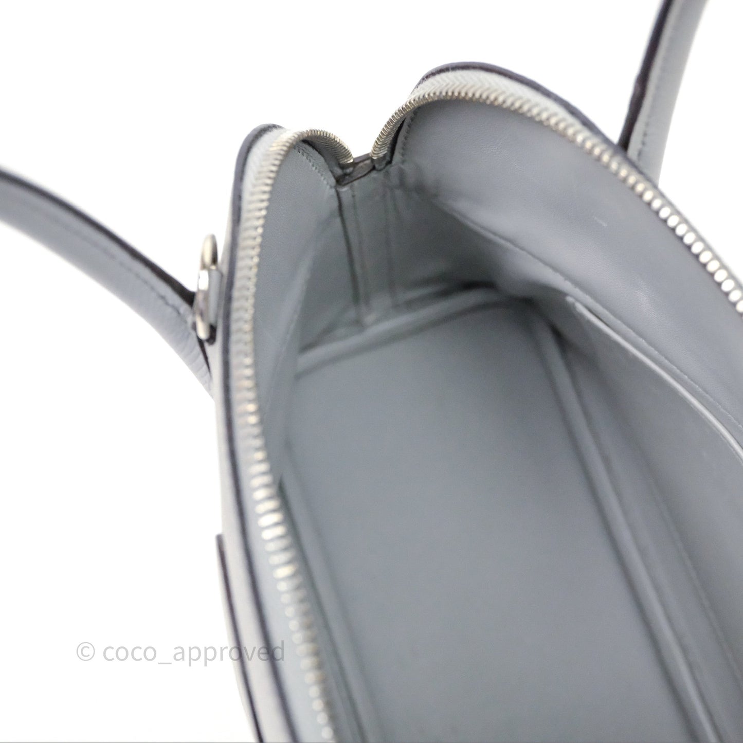 Hermès Bolide 27 Bleu Glacier 8U Epsom Palladium Hardware