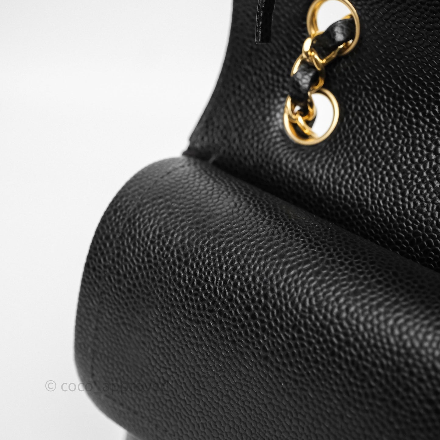Chanel Small Classic Flap Quilted Black Caviar Gold Hardware