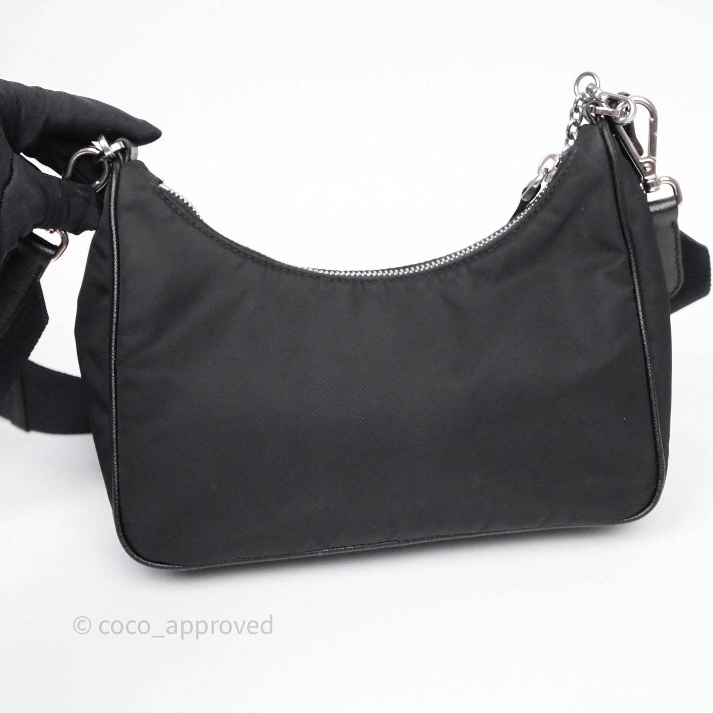 Prada Nylon Re-Edition 2005 Shoulder Bag Black