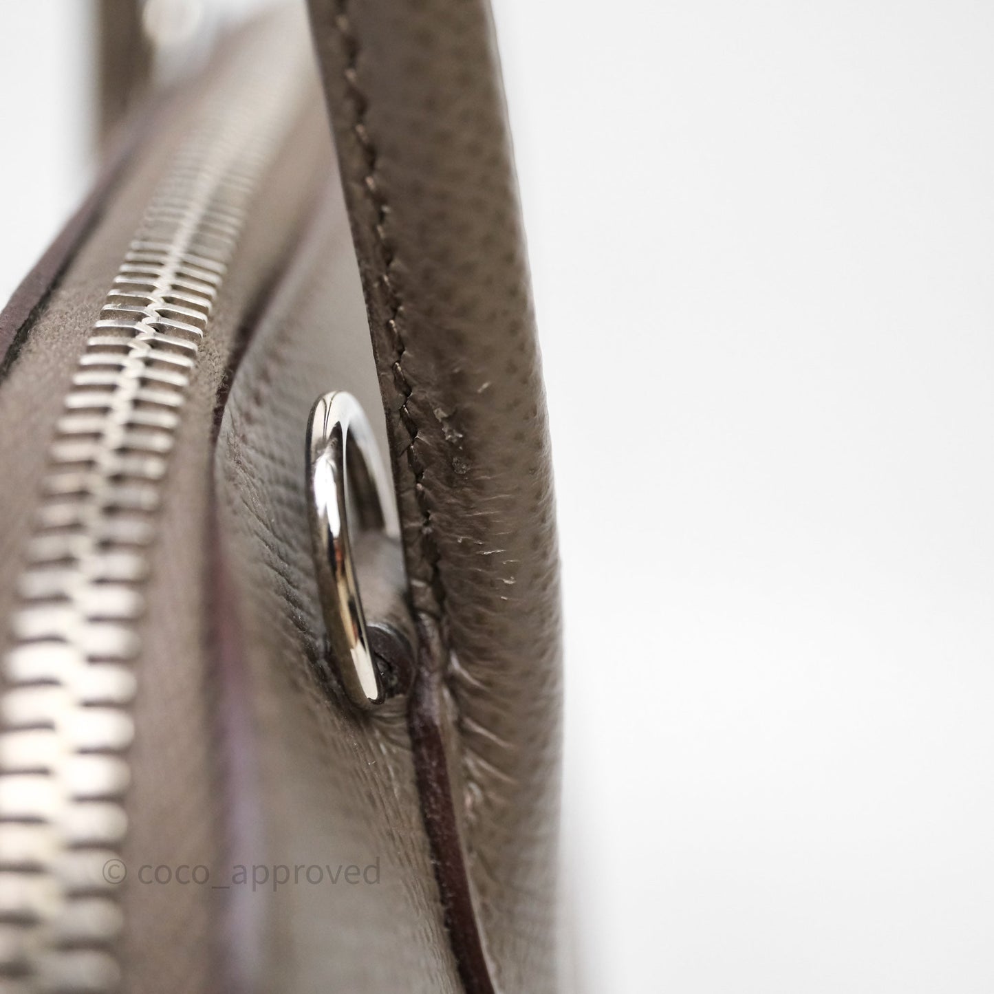 Hermès Bolide 27 Gris Etain 8F Epsom Palladium Hardware