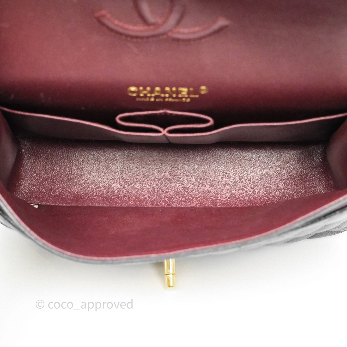 Chanel Small Classic Flap Quilted Black Caviar Gold Hardware