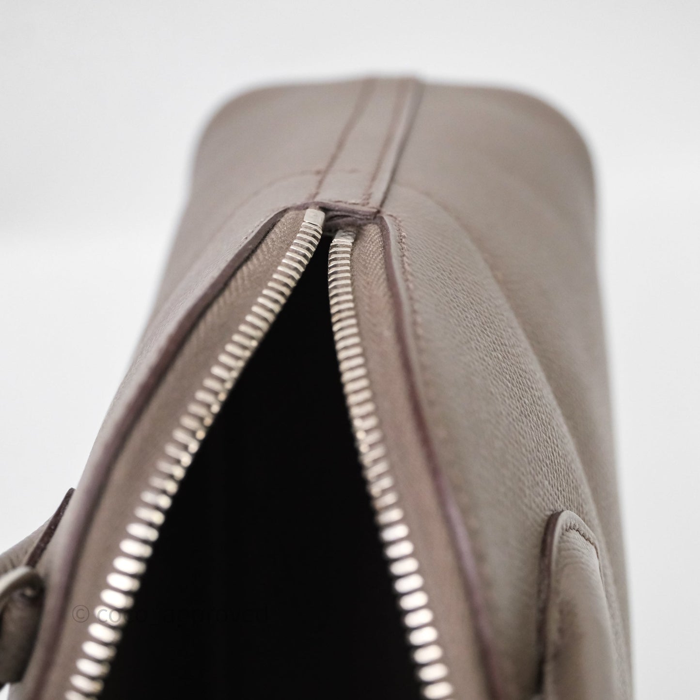 Hermès Bolide 27 Gris Etain 8F Epsom Palladium Hardware