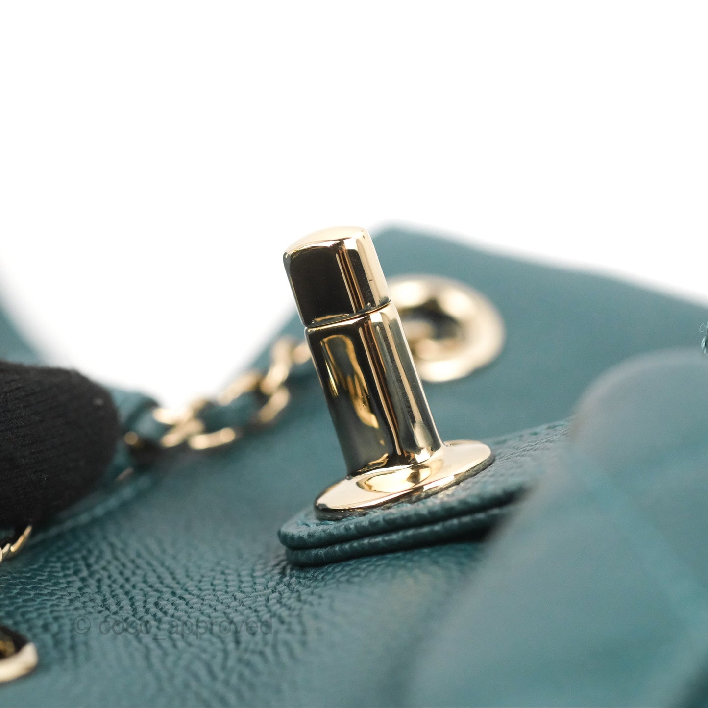 Chanel Duma Backpack Small Green Caviar Gold Hardware 23P