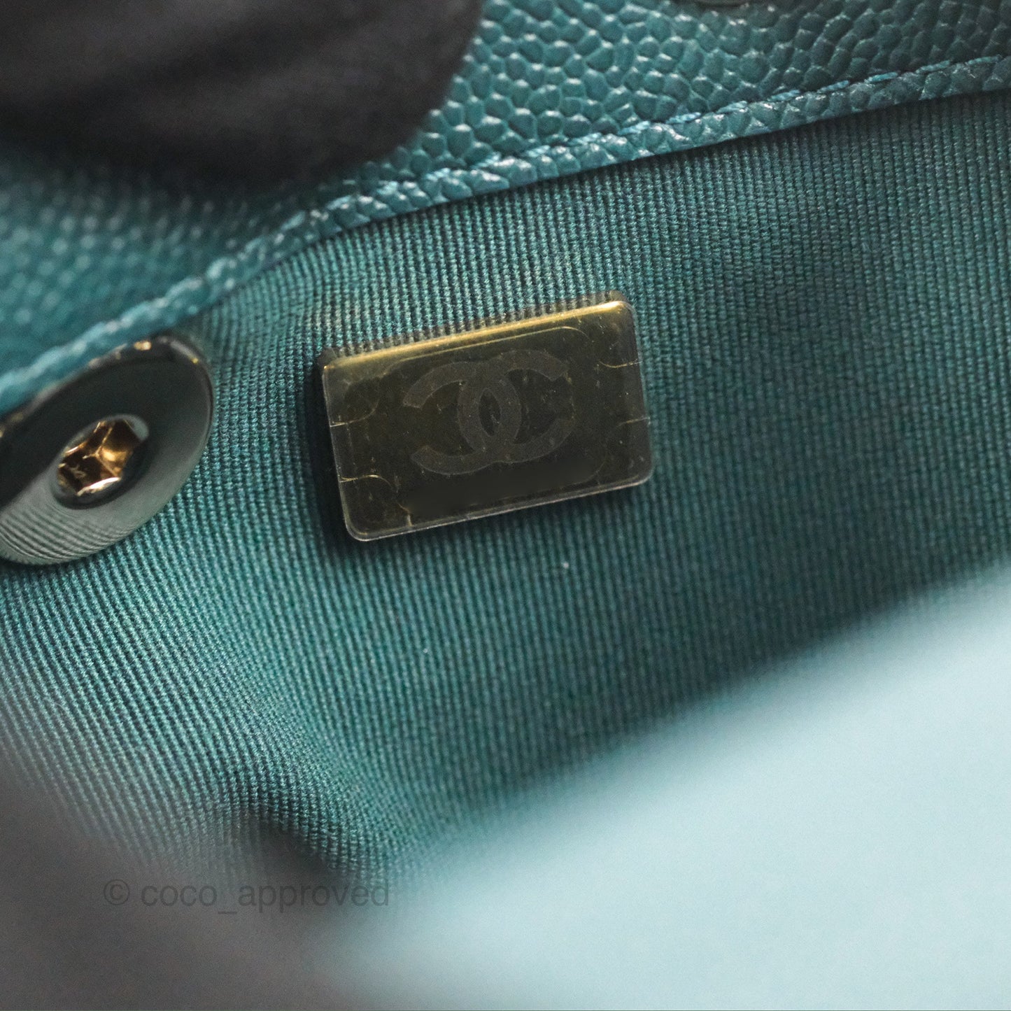 Chanel Duma Backpack Small Green Caviar Gold Hardware 23P