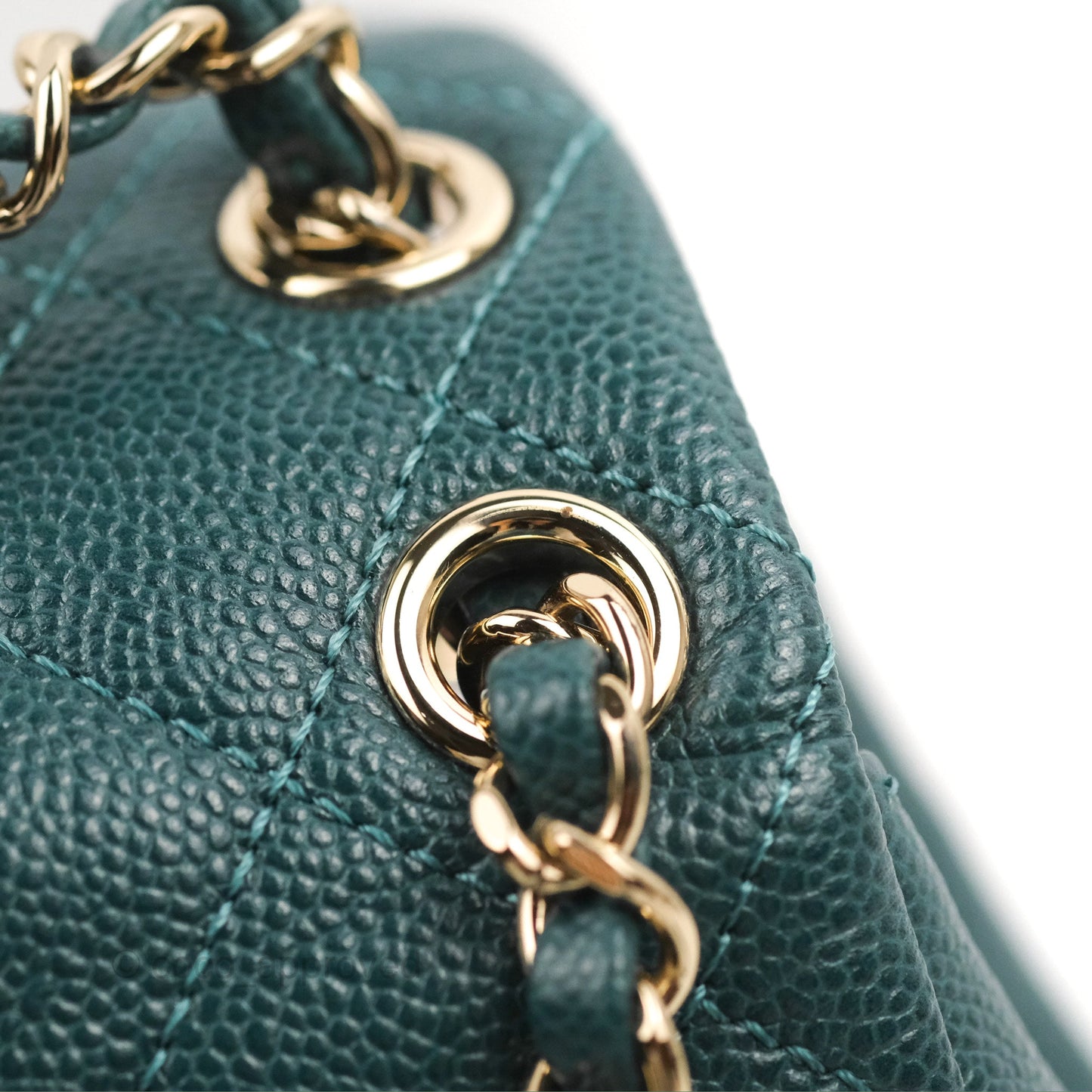 Chanel Duma Backpack Small Green Caviar Gold Hardware 23P