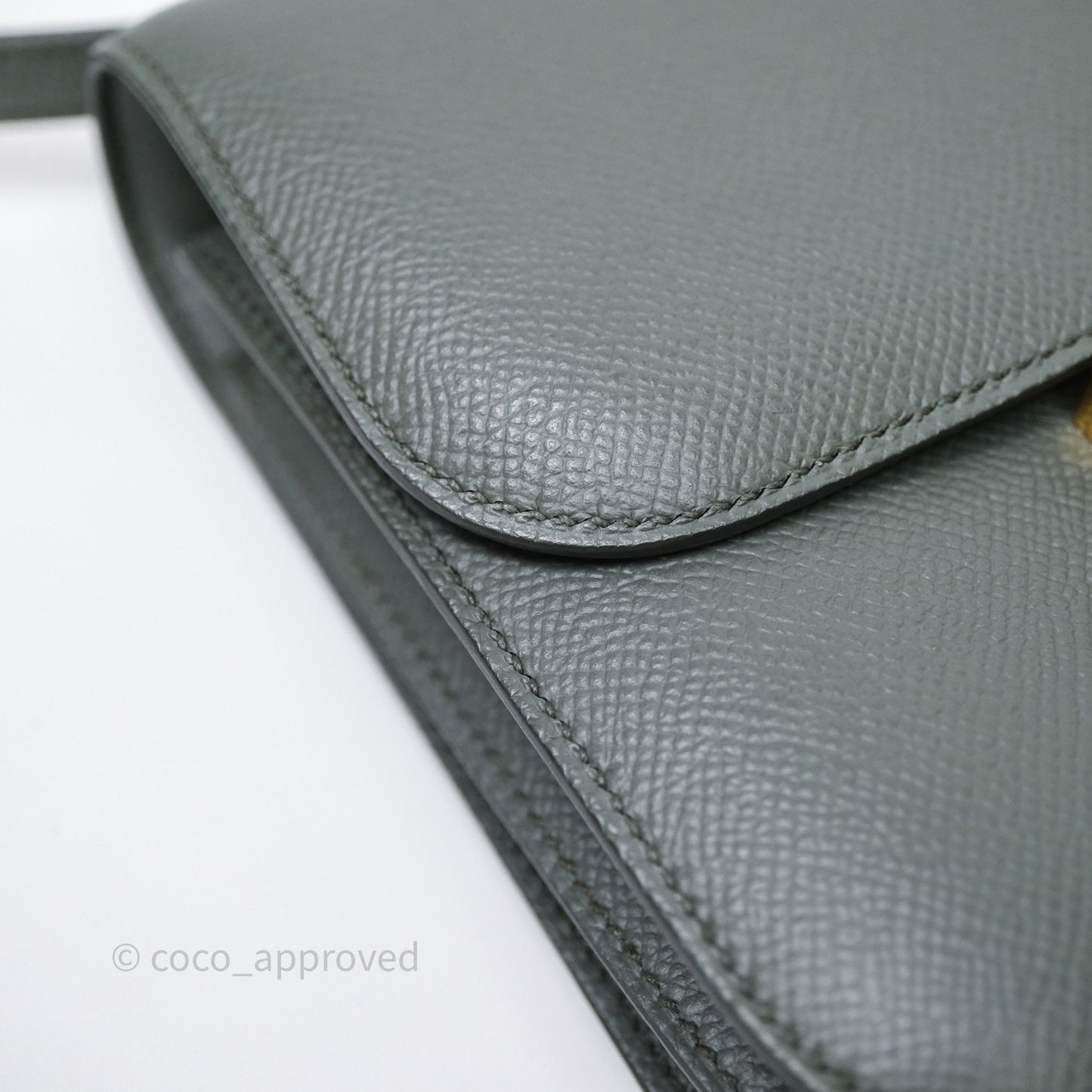 Hermès Constance Mini 18cm Vert Amande 63 Epsom Gold Hardware
