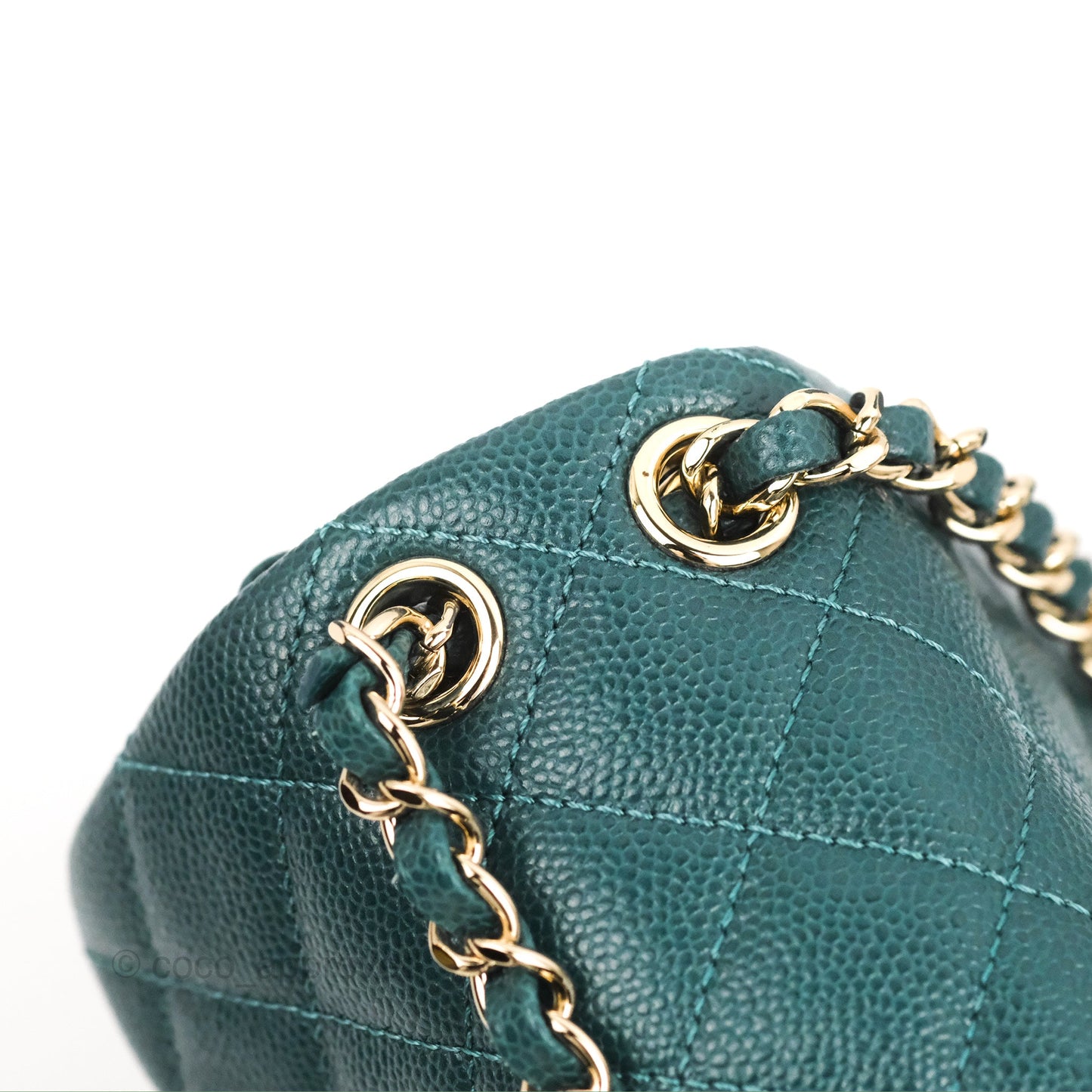 Chanel Duma Backpack Small Green Caviar Gold Hardware 23P