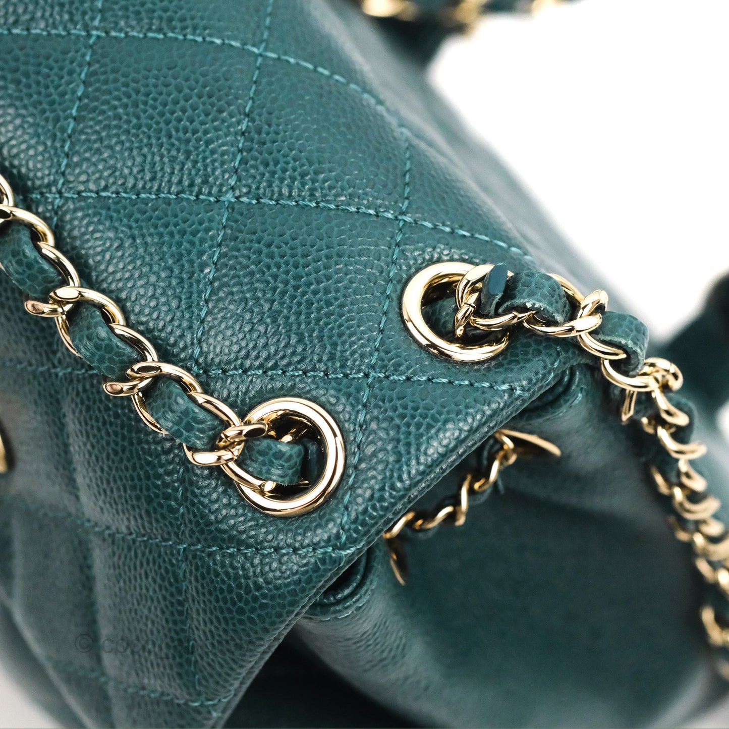 Chanel Duma Backpack Small Green Caviar Gold Hardware 23P