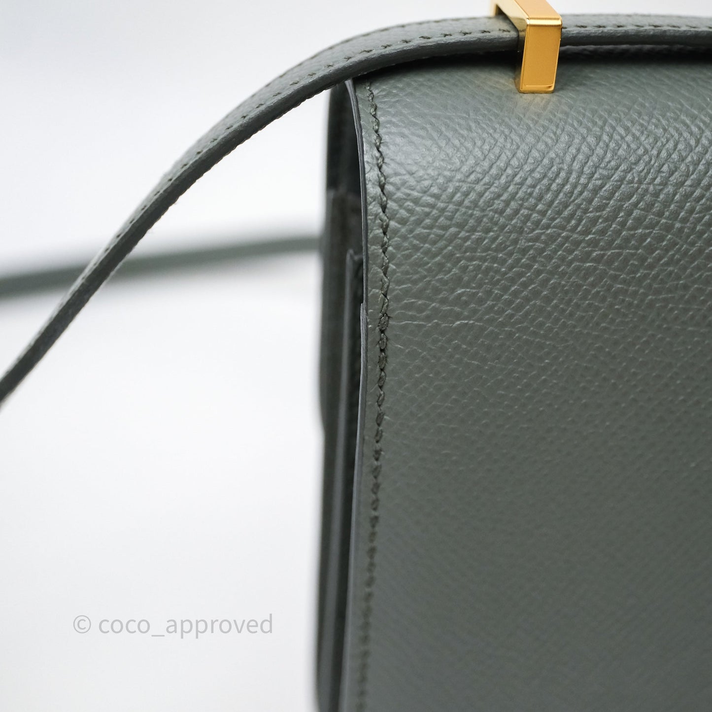Hermès Constance Mini 18cm Vert Amande 63 Epsom Gold Hardware
